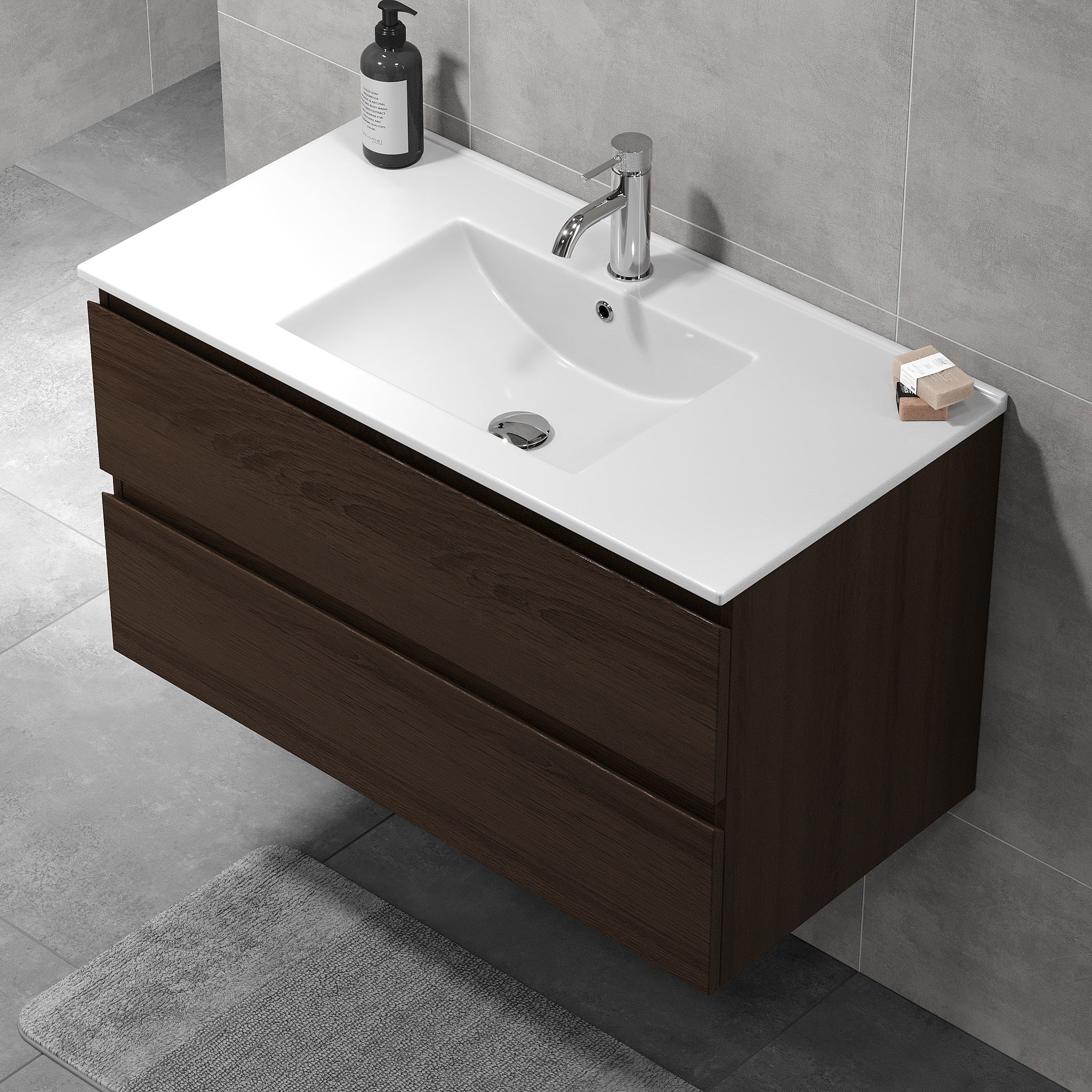 Kenwood, Furniture Set - Code, Walnut - 61 cm - MASTERSTORE - 8595677181050 - Furniture Set - Code - 80 - 060 - 04 - 84 - 01 - 8595677181050