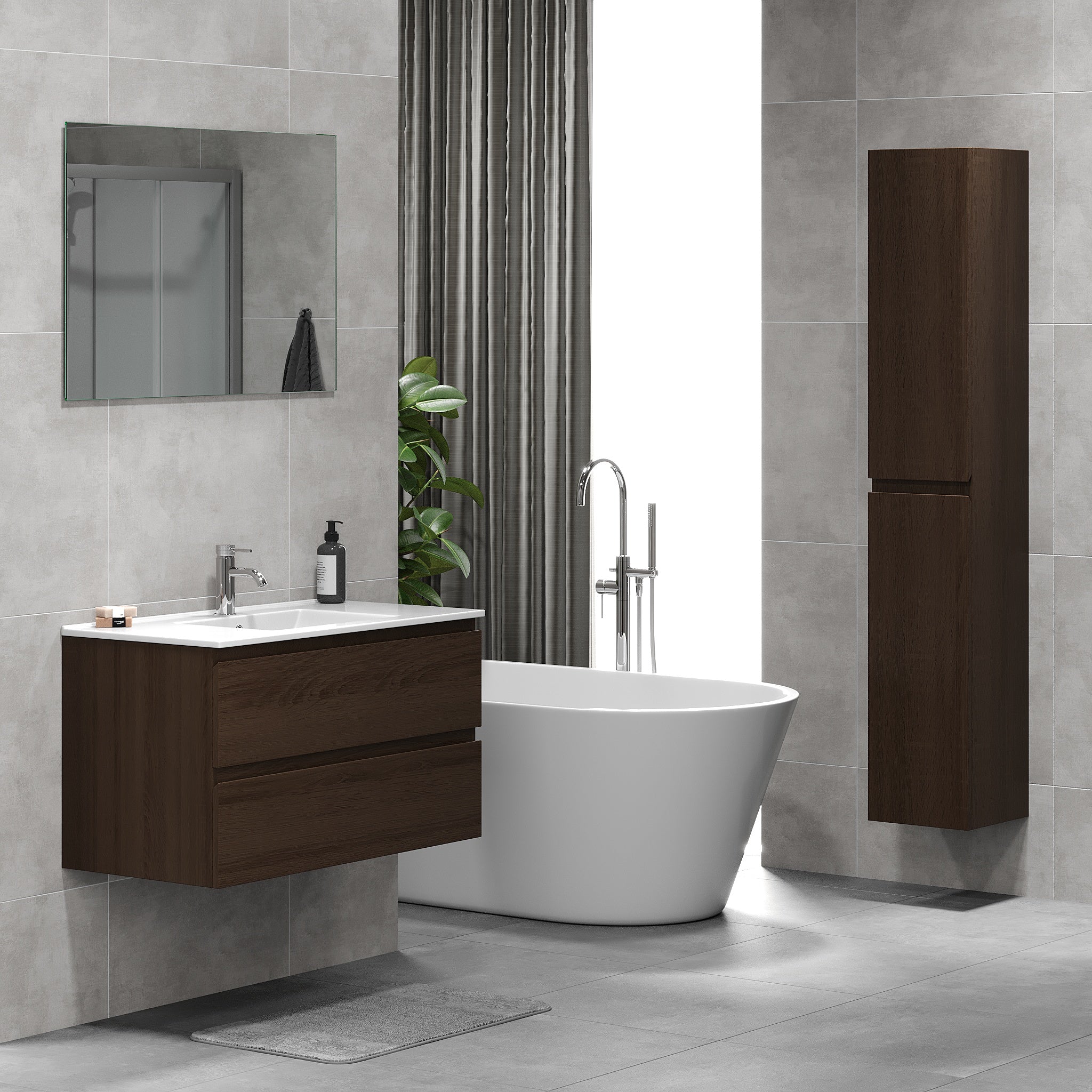 Kenwood, Furniture Set - Code, Walnut - 61 cm - MASTERSTORE - 8595677181050 - Furniture Set - Code - 80 - 060 - 04 - 84 - 01 - 8595677181050
