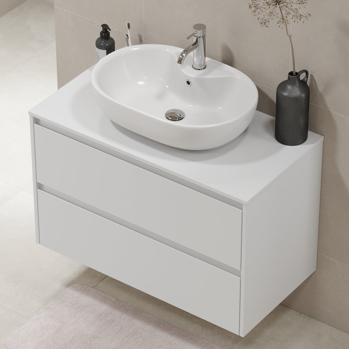 Svalbard, Furniture Set - Code, White Mat - 90 cm - MASTERSTORE - 8595677183573 - Furniture Set - Code - 83 - 090 - 10 - 01 - 40 - 8595677183573