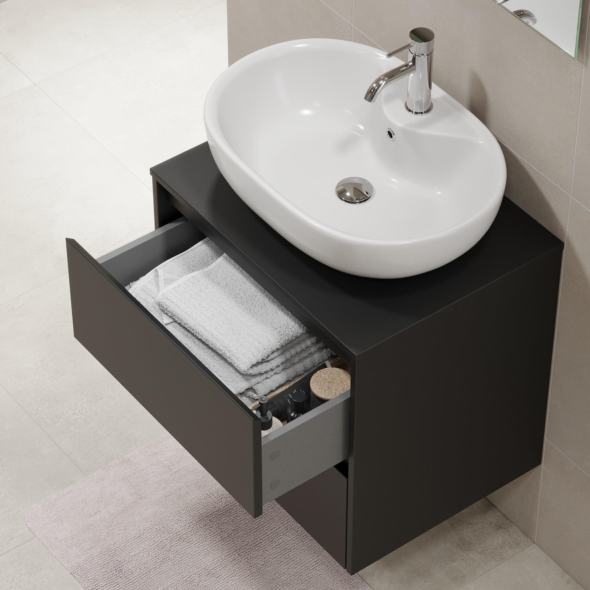 Svalbard, Furniture Set - Code, Black Mat - 60 cm - MASTERSTORE - 8595677183580 - Furniture Set - Code - 83 - 060 - 10 - 02 - 40 - 8595677183580