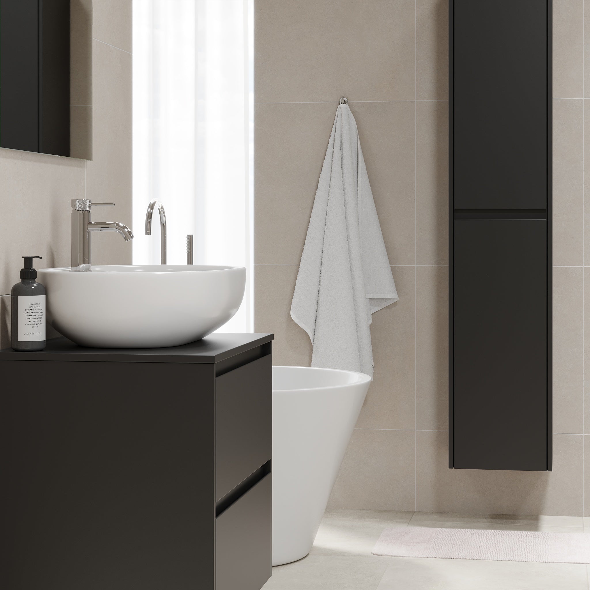 Svalbard, Furniture Set - Code, Black Mat - 60 cm - MASTERSTORE - 8595677183580 - Furniture Set - Code - 83 - 060 - 10 - 02 - 40 - 8595677183580