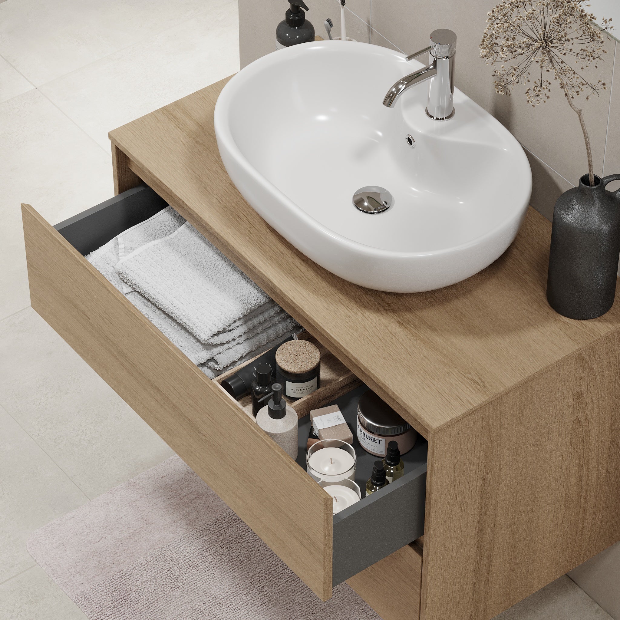 Svalbard, Furniture Set - Code, Oak - 90 cm - MASTERSTORE - 8595677183610 - Furniture Set - Code - 83 - 090 - 10 - 86 - 40 - 8595677183610