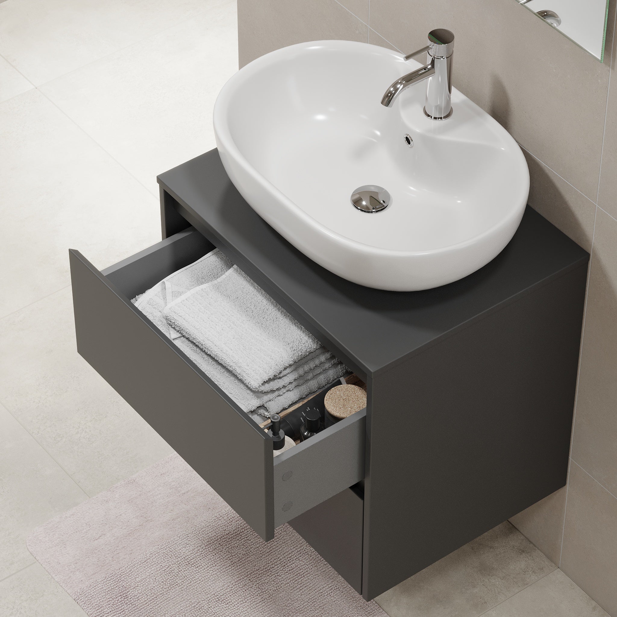 Svalbard, Furniture Set - Code, Grey Anthracite - 90 cm - MASTERSTORE - 8595677183634 - Furniture Set - Code - 83 - 090 - 10 - 43 - 40 - 8595677183634
