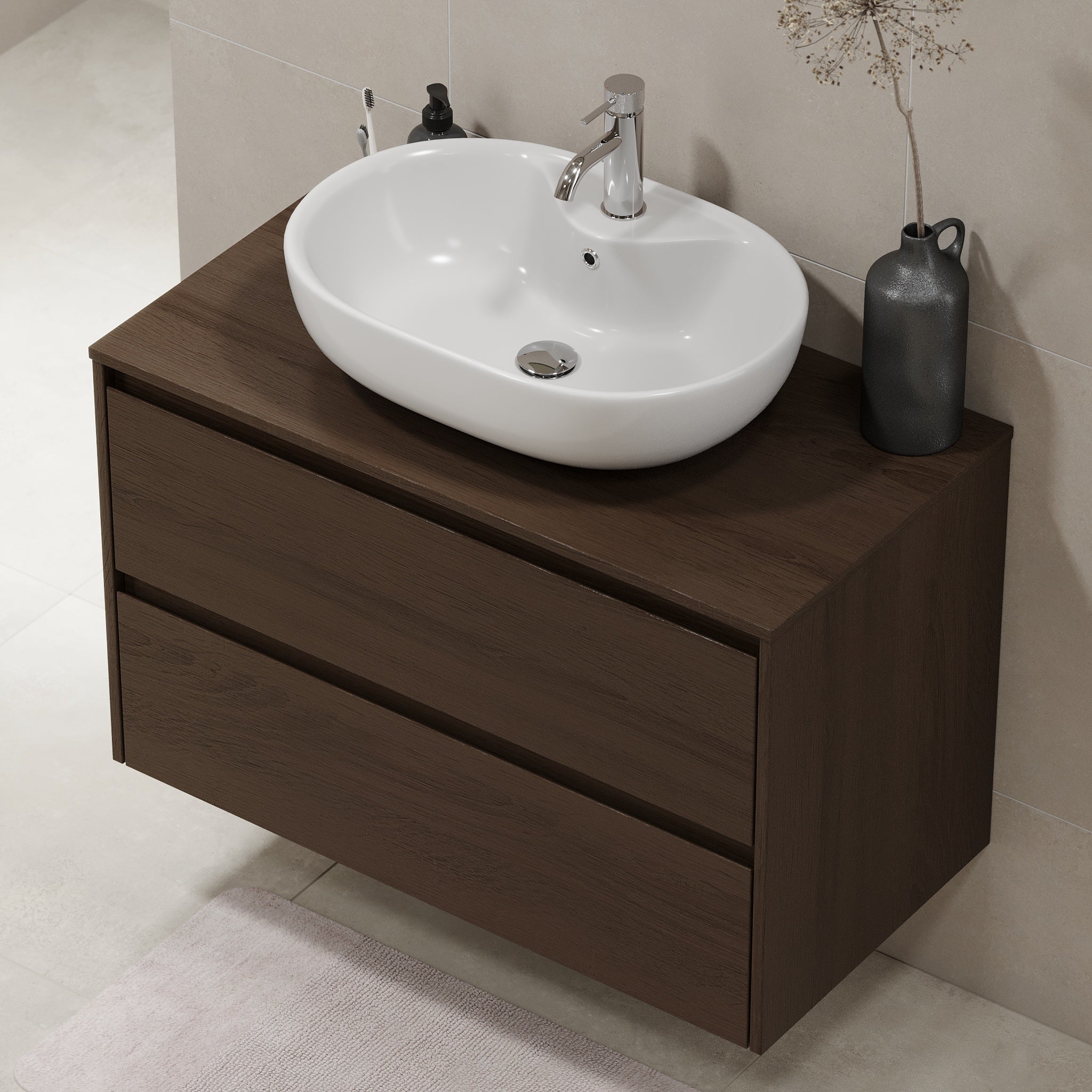 Svalbard, Furniture Set - Code, Walnut - 90 cm - MASTERSTORE - 8595677183658 - Furniture Set - Code - 83 - 090 - 10 - 84 - 40 - 8595677183658