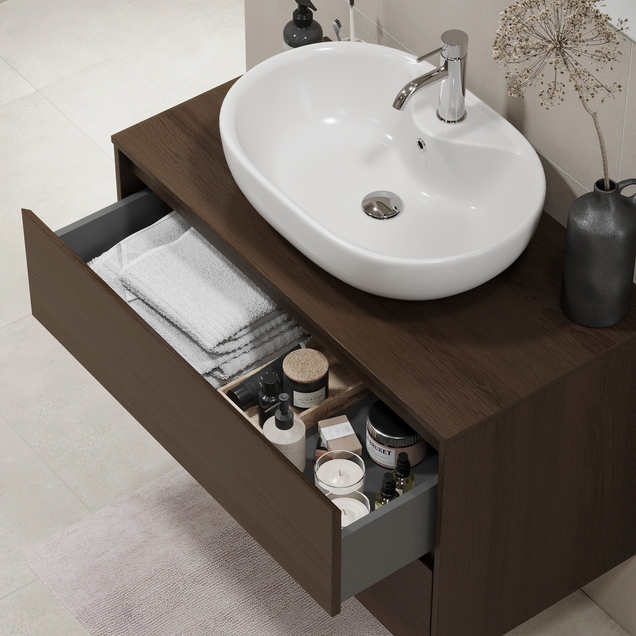 Svalbard, Furniture Set - Code, Walnut - 90 cm - MASTERSTORE - 8595677183658 - Furniture Set - Code - 83 - 090 - 10 - 84 - 40 - 8595677183658
