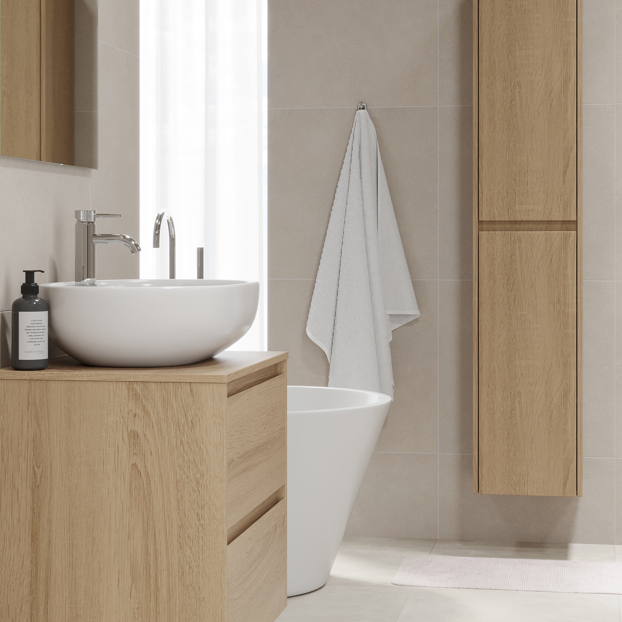 Svalbard, Furniture Set - High Cabinet, White Mat - 35 cm - MASTERSTORE - 8595677183665 - Furniture Set - Code - 83-035-10-01-40 - 8595677183665