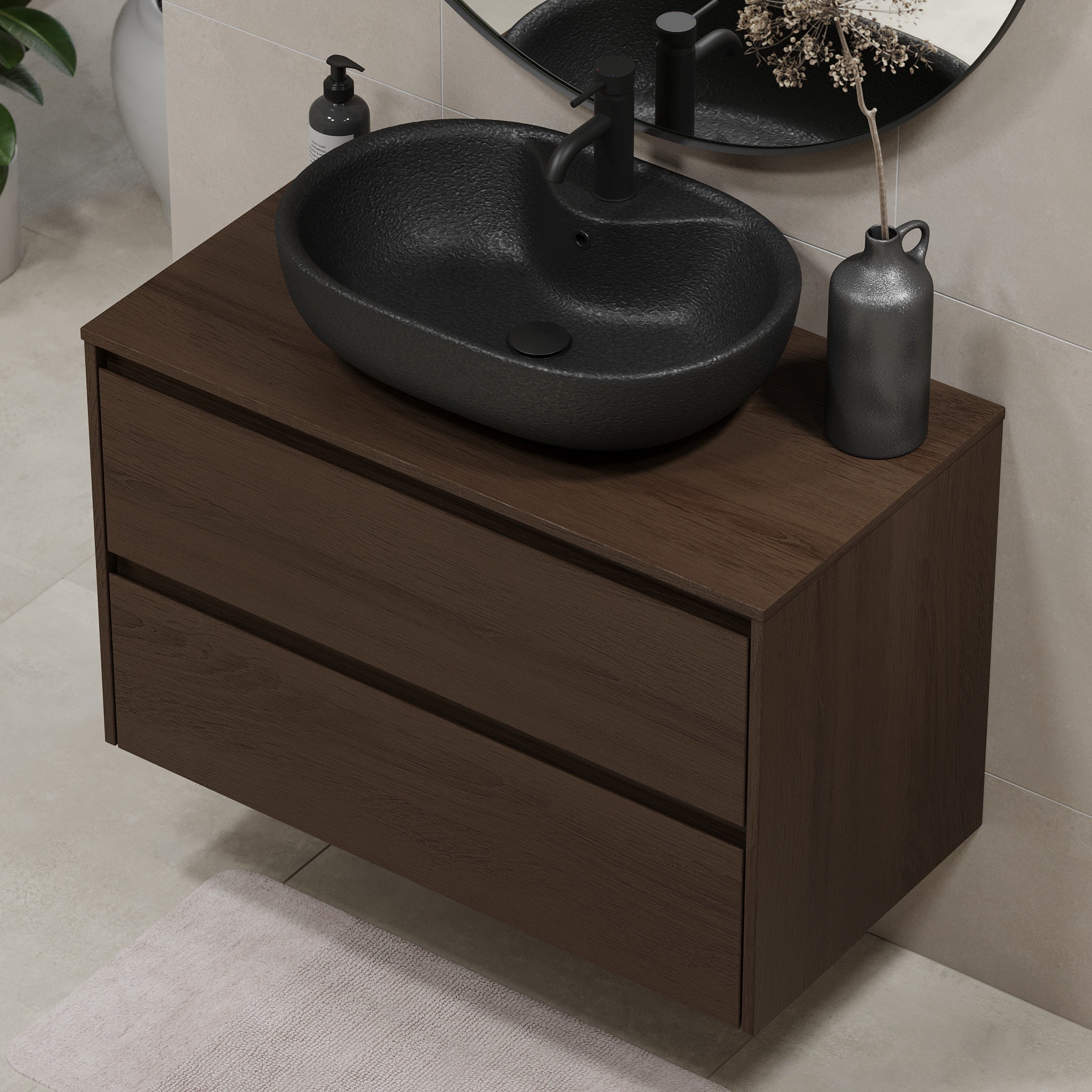 Seiland, Furniture Set - Code, Walnut - 90 cm - MASTERSTORE - 8595677183801 - Furniture Set - Code - 83 - 090 - 12 - 84 - 40 - 8595677183801