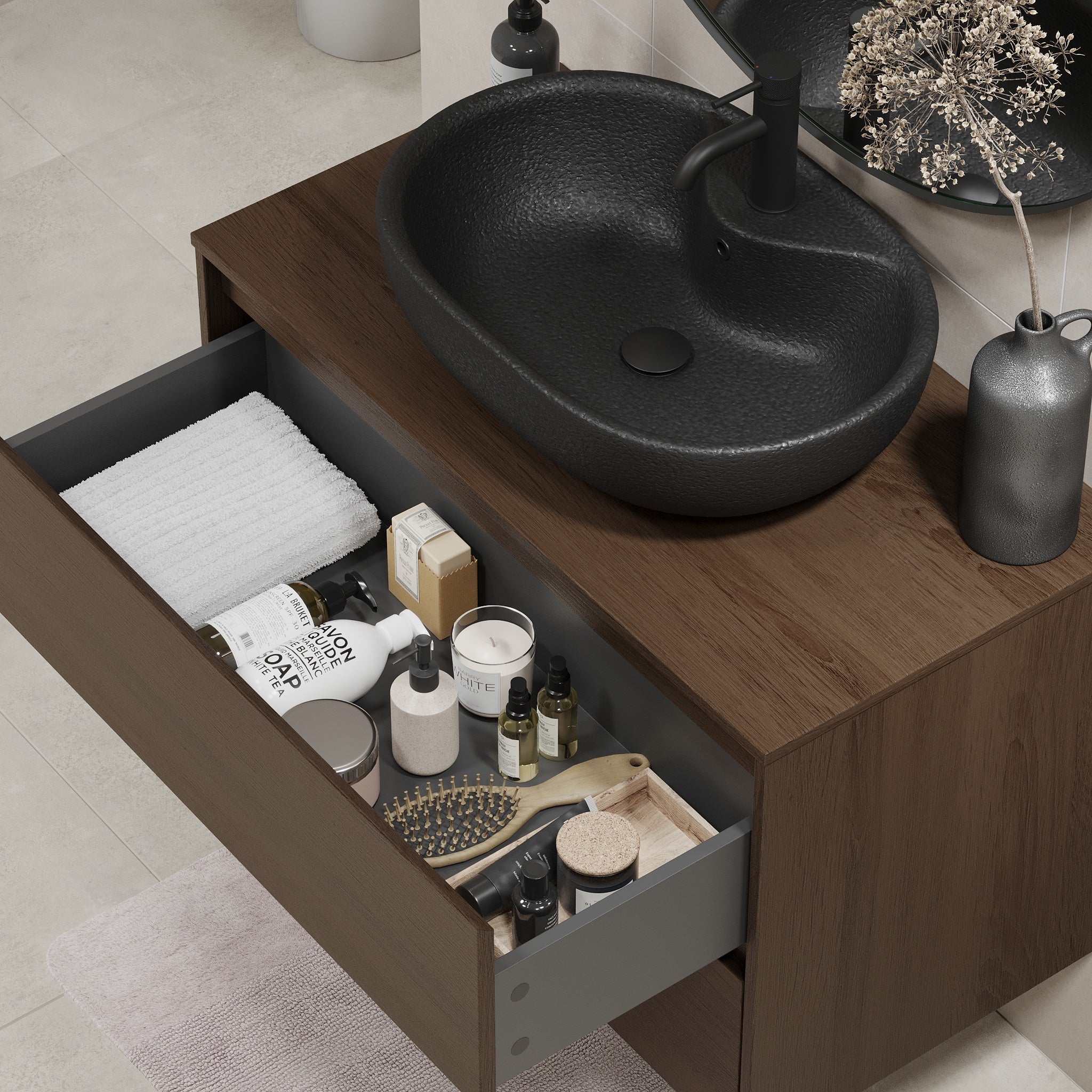 Seiland, Furniture Set - Code, Walnut - 90 cm - MASTERSTORE - 8595677183801 - Furniture Set - Code - 83 - 090 - 12 - 84 - 40 - 8595677183801