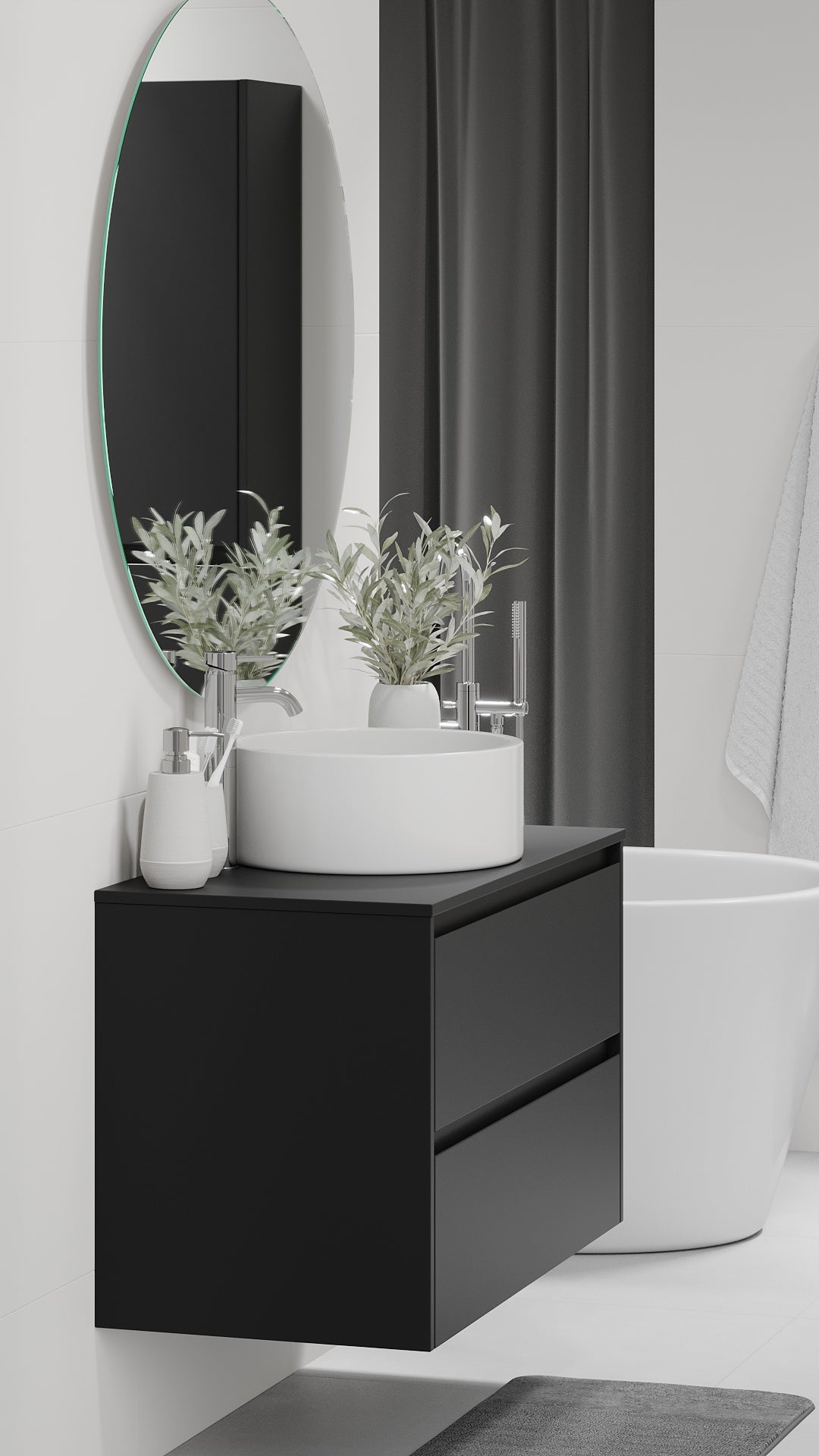 Lofoten, Furniture Set - Code, Black Mat - 90 cm - MASTERSTORE - 8595677183894 - Furniture Set - Code - 83 - 090 - 42 - 02 - 40 - 8595677183894