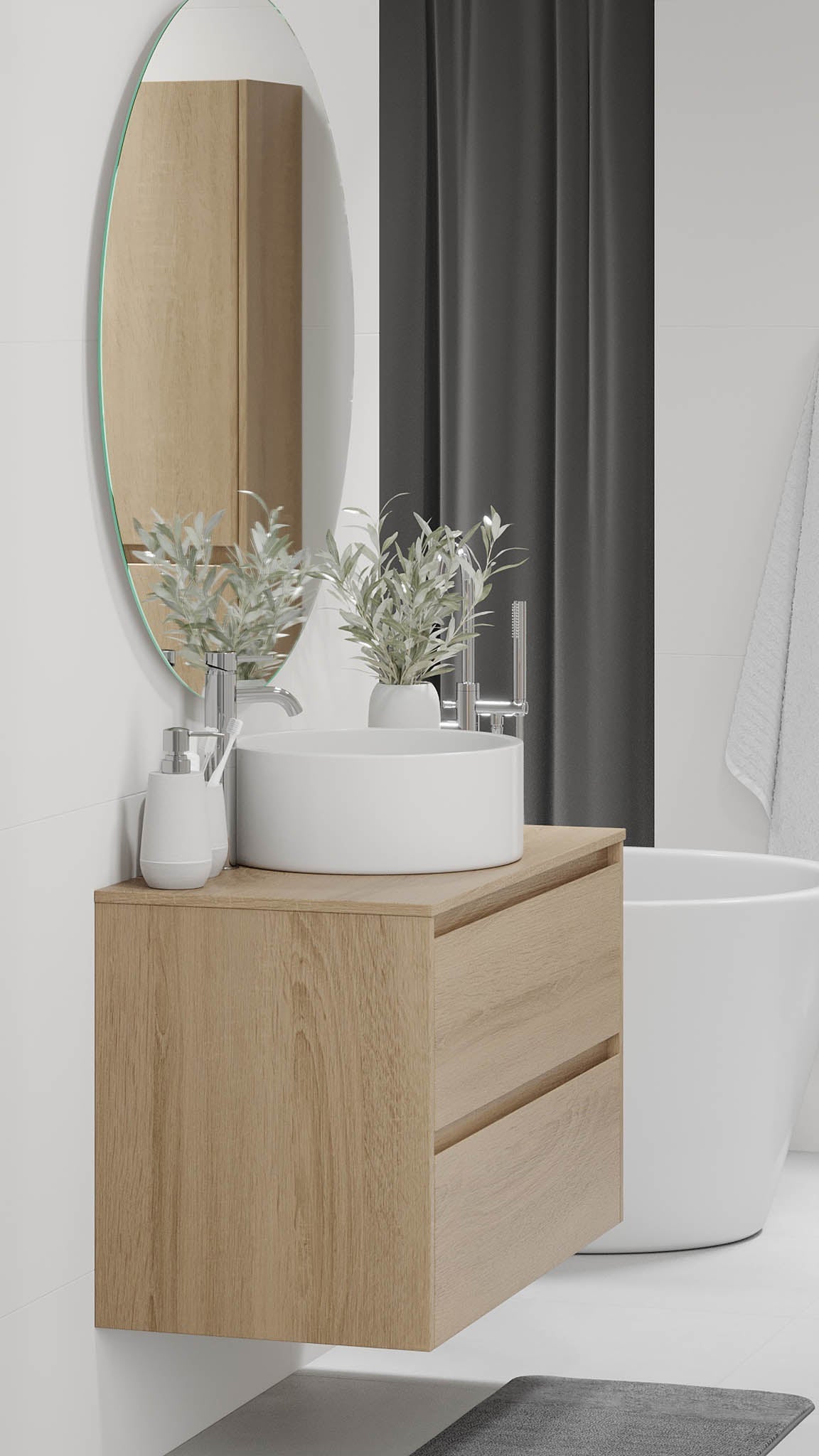 Lofoten, Furniture Set - Code, Oak - 90 cm - MASTERSTORE - 8595677183917 - Furniture Set - Code - 83 - 090 - 42 - 86 - 40 - 8595677183917
