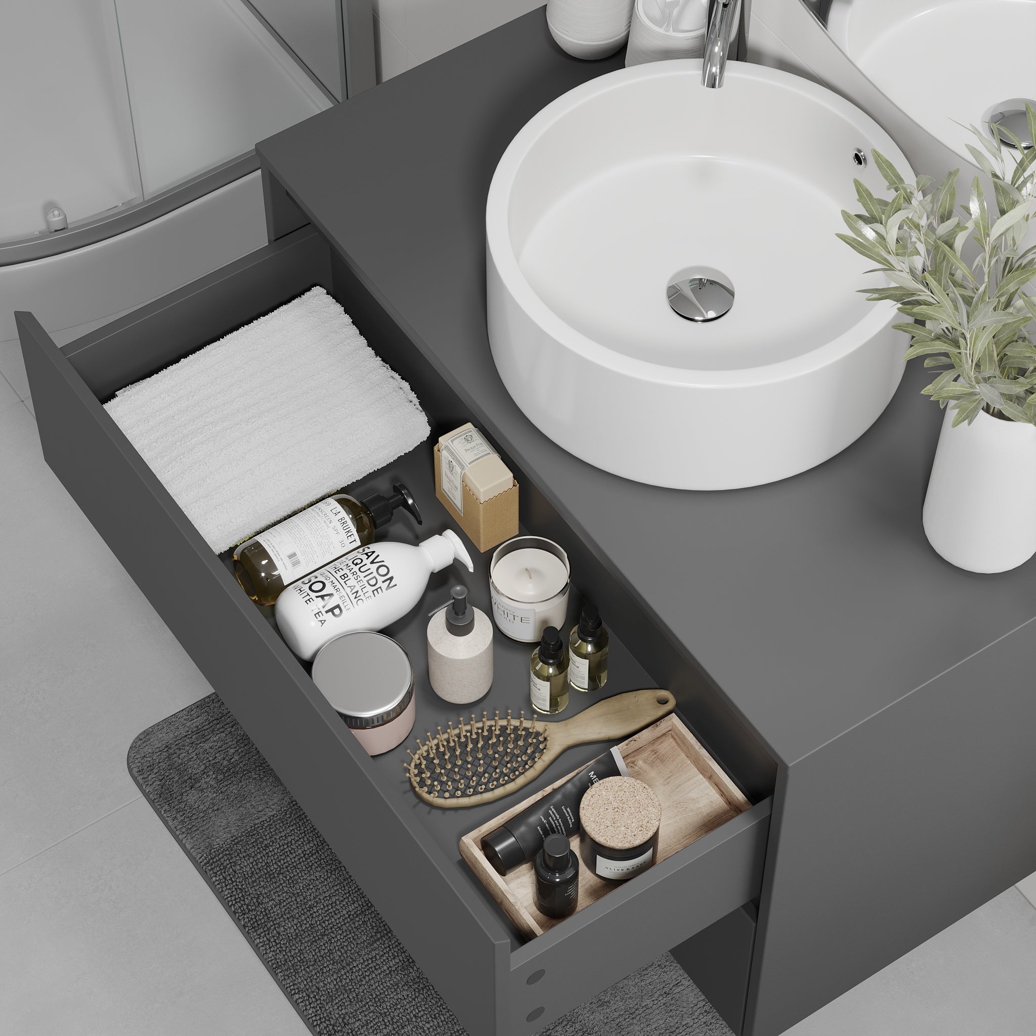 Lofoten, Furniture Set - Code, Grey Anthracite - 60 cm - MASTERSTORE - 8595677183924 - Furniture Set - Code - 83 - 060 - 42 - 43 - 40 - 8595677183924