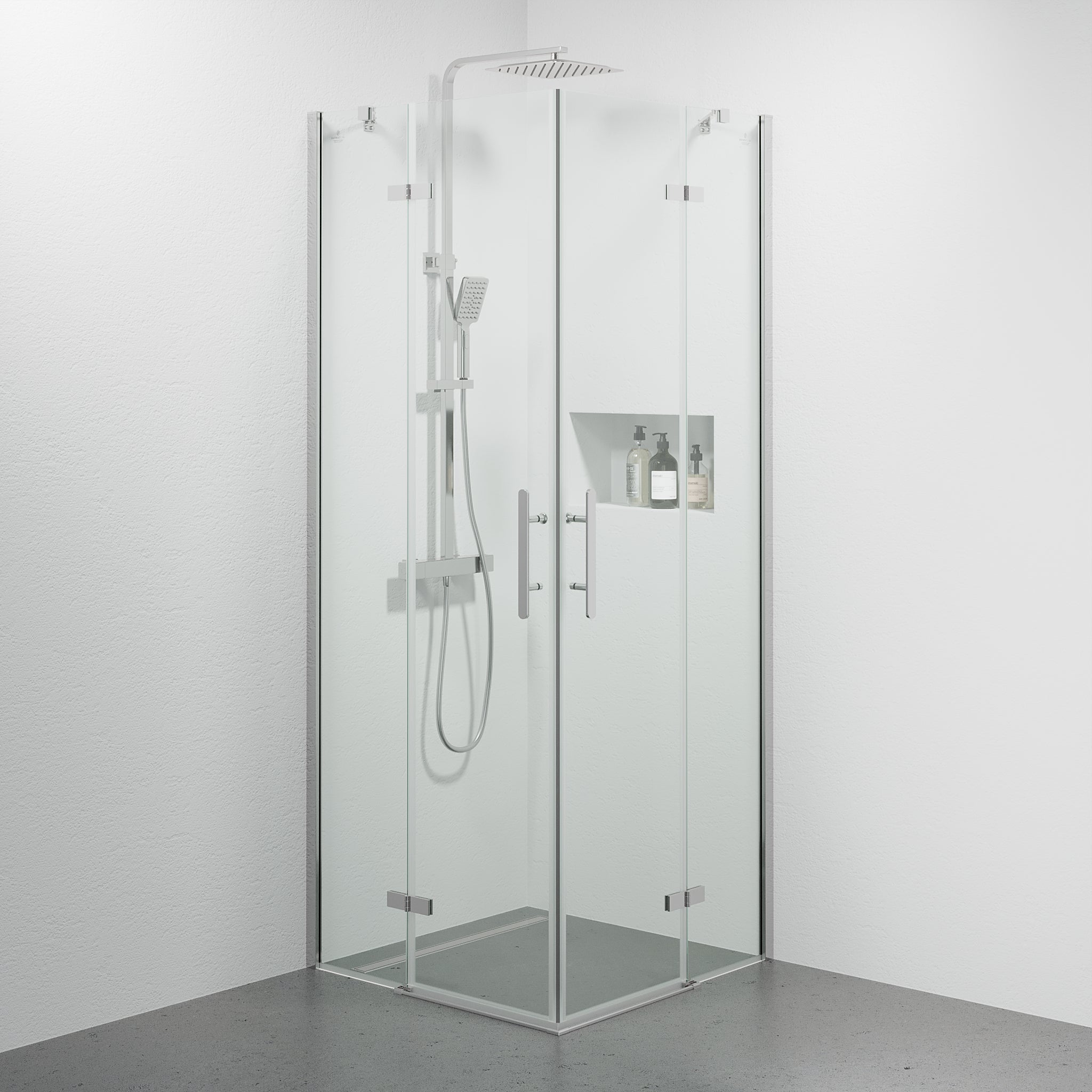 Rämen, Shower Enclosure, Chrome - 80 cm - MASTERSTORE - 8595677184051 - Shower Enclosure - 42 - 080 - 01 - 60 - 02 - 8595677184051