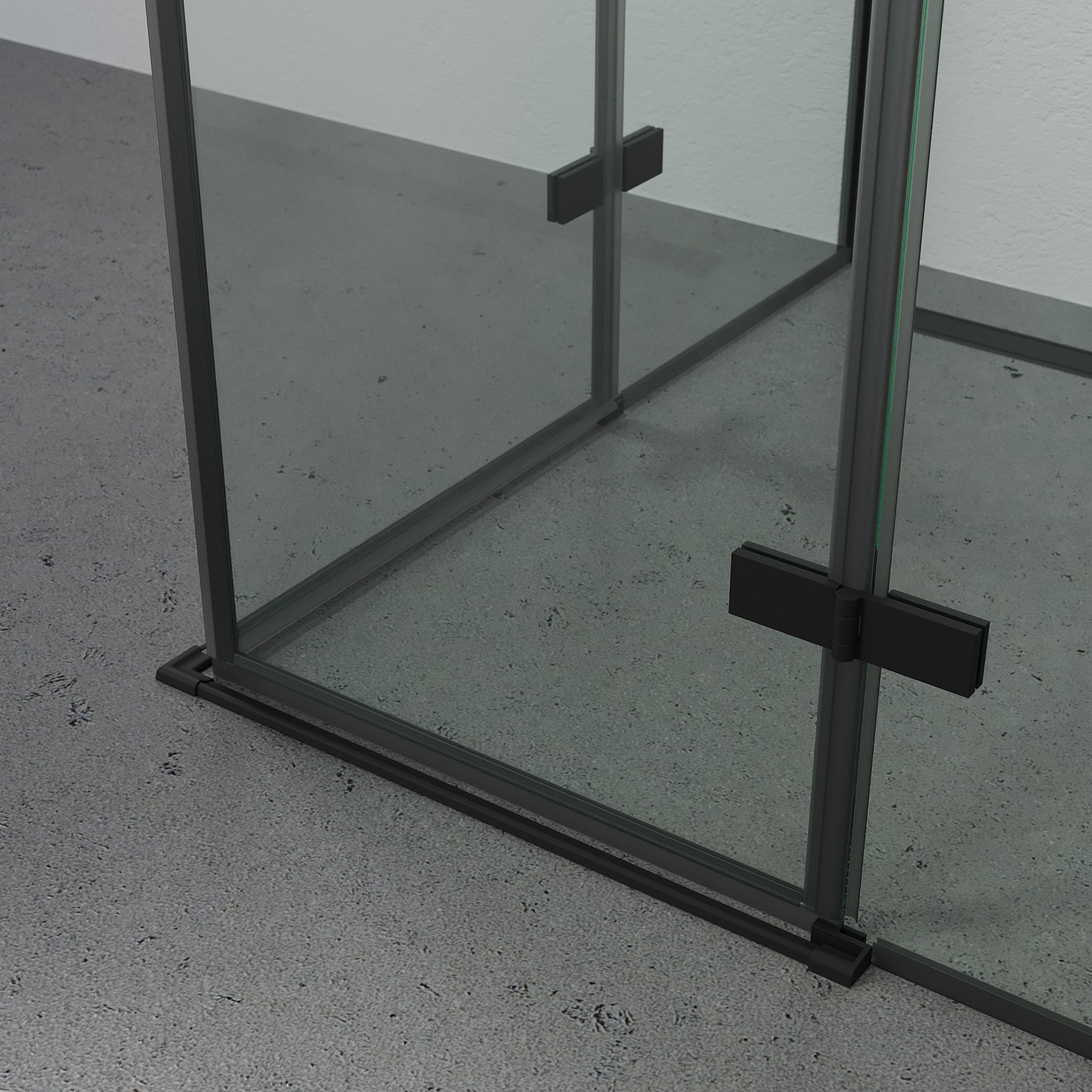 Rämen, Shower Enclosure, Black Mat - 90 cm - MASTERSTORE - 8595677184082 - Shower Enclosure - 42 - 090 - 01 - 02 - 02 - 8595677184082