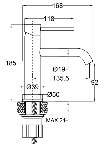Søvang, Mixer - Wash Basin, Chrome - 4 cm - MASTERSTORE - 8595677184099 - Mixer - Wash Basin - 28-018-01-83-02 - 8595677184099