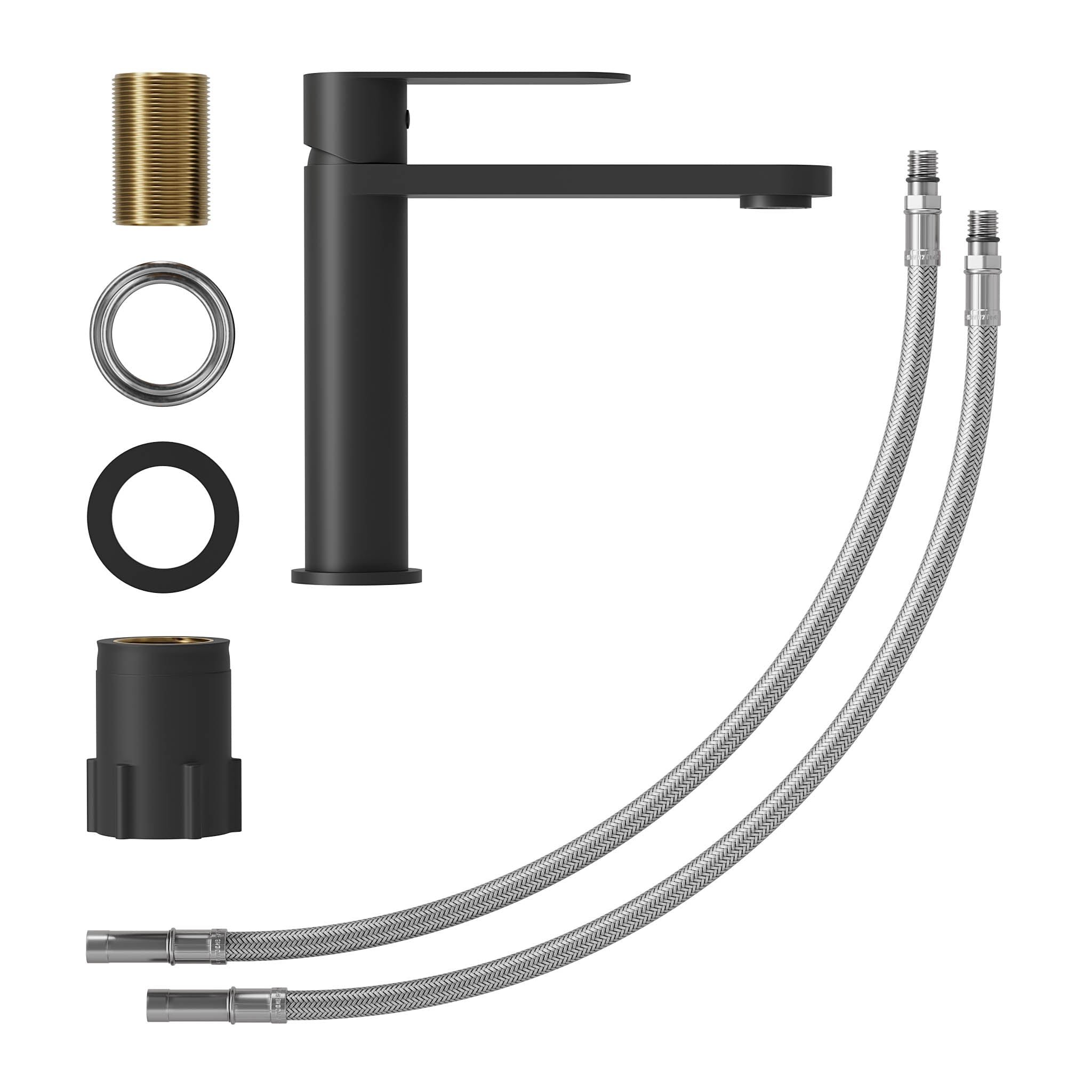 Tvättställsblandare modern design 17,3 cm - mattsvart - Tårnby - Tvättställsblandare - Tårnby, Mixer - Wash Basin, Black Mat - 3,5 cm - MASTERSTORE - 8595677184396 - Mixer - Wash Basin - 28 - 017 - 02 - 02 - 02 - 8595677184396 -