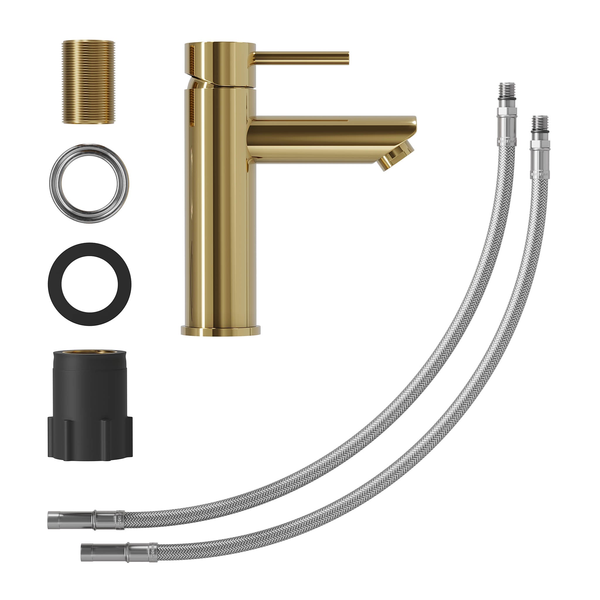 Tvättställsblandare rund 17,8 cm - blank mässing - Ringsted - Tvättställsblandare - Ringsted, Mixer - Wash Basin, Brass Shiny - 4,5 cm - MASTERSTORE - 8595677184693 - Mixer - Wash Basin - 28 - 017 - 03 - 64 - 02 - 8595677184693 -
