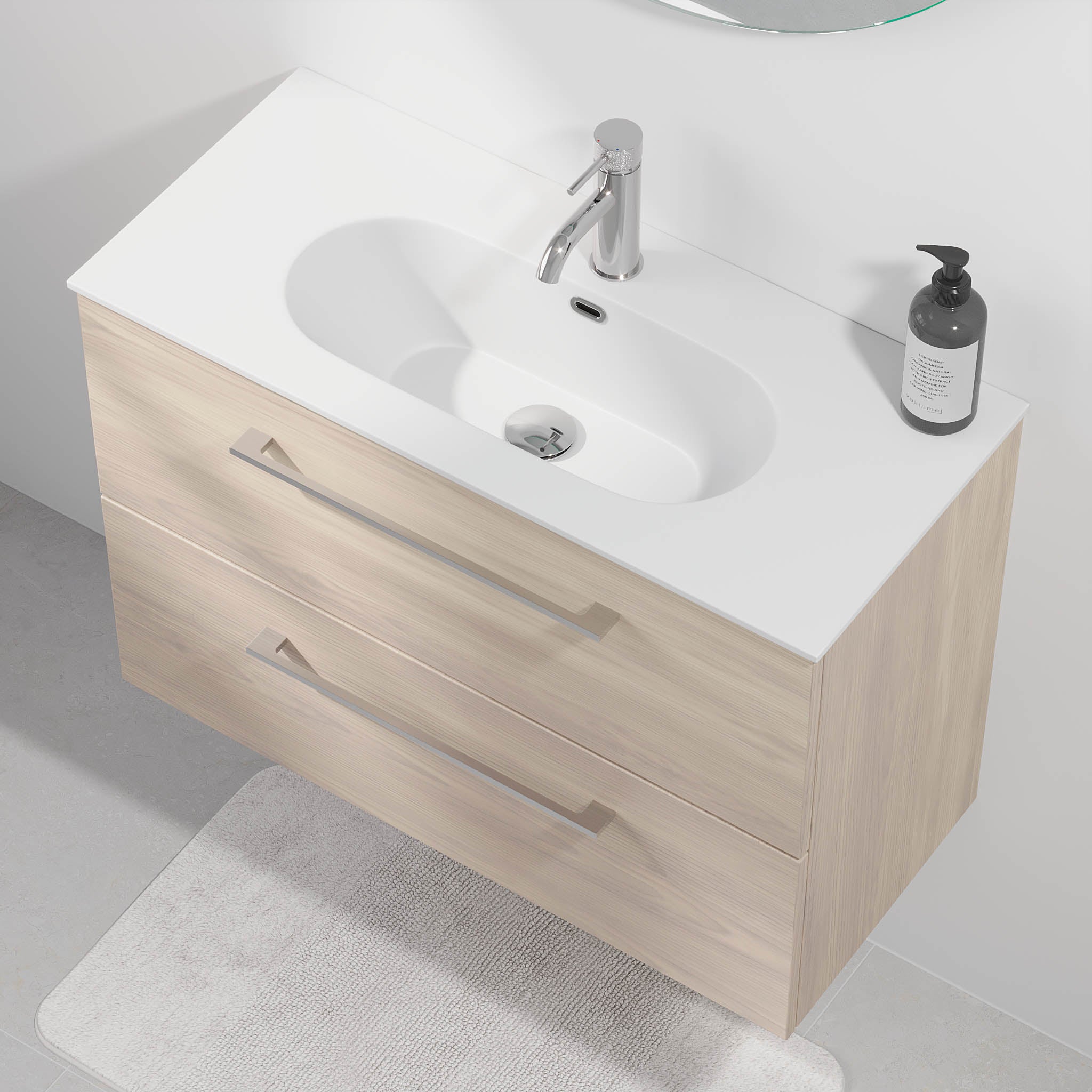 Harstad Badrumsmöbel Slimline, Ljus Trä