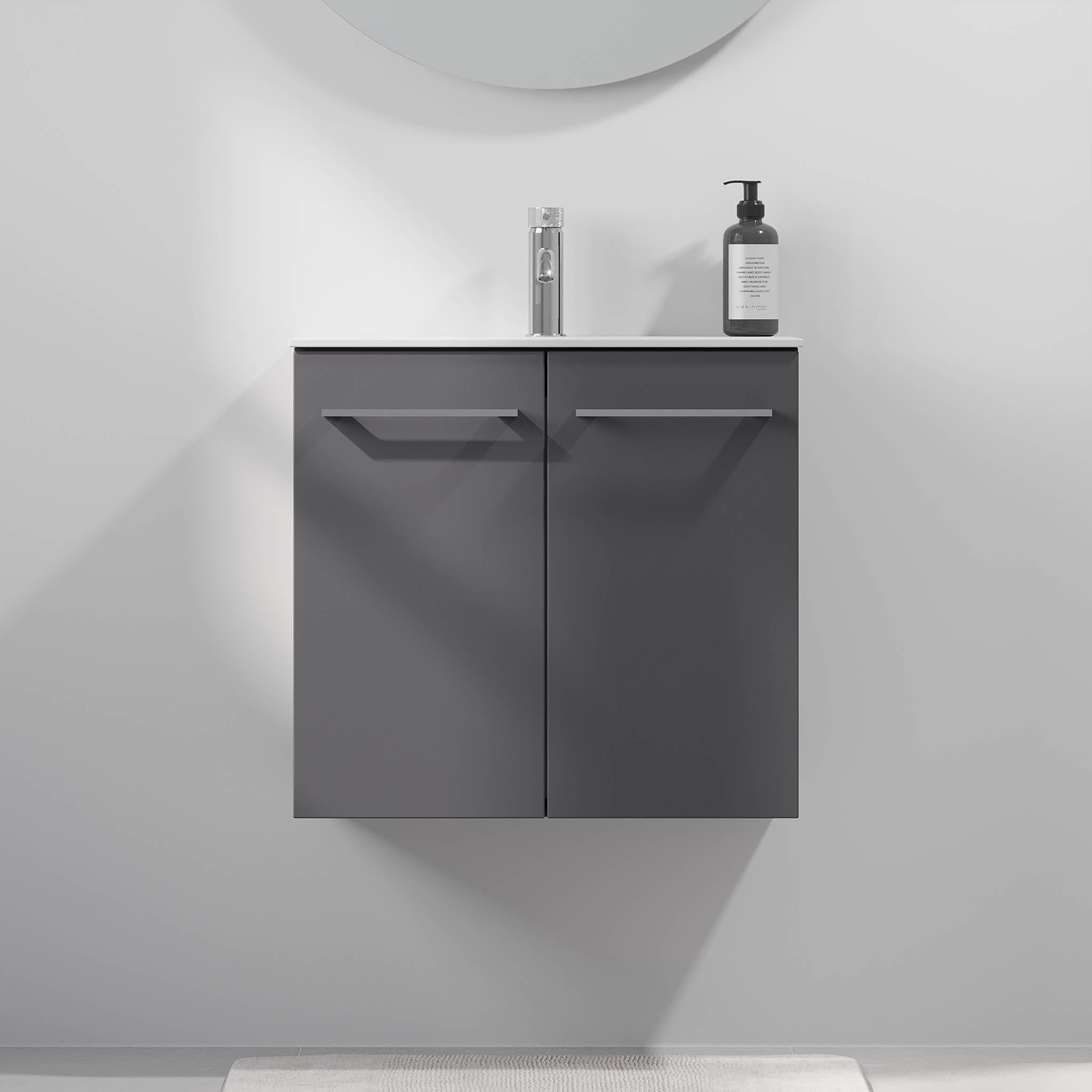 Hamar Badrumsmöbel Slimline, Antracitgrå