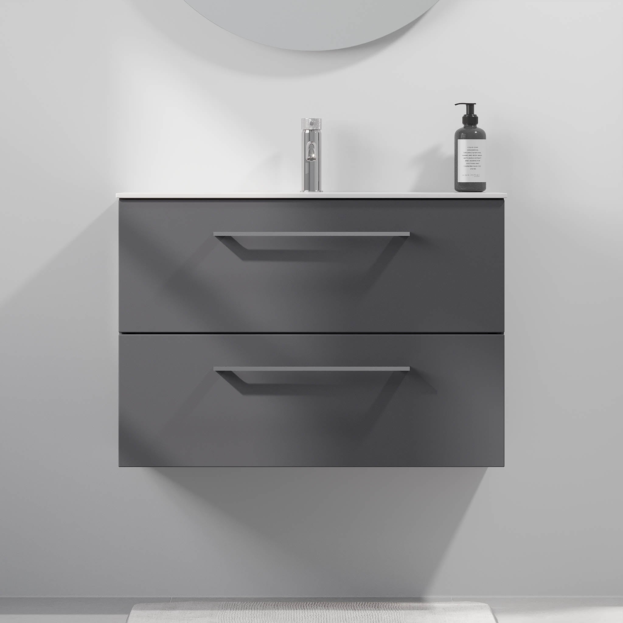 Hamar Badrumsmöbel Slimline, Antracitgrå