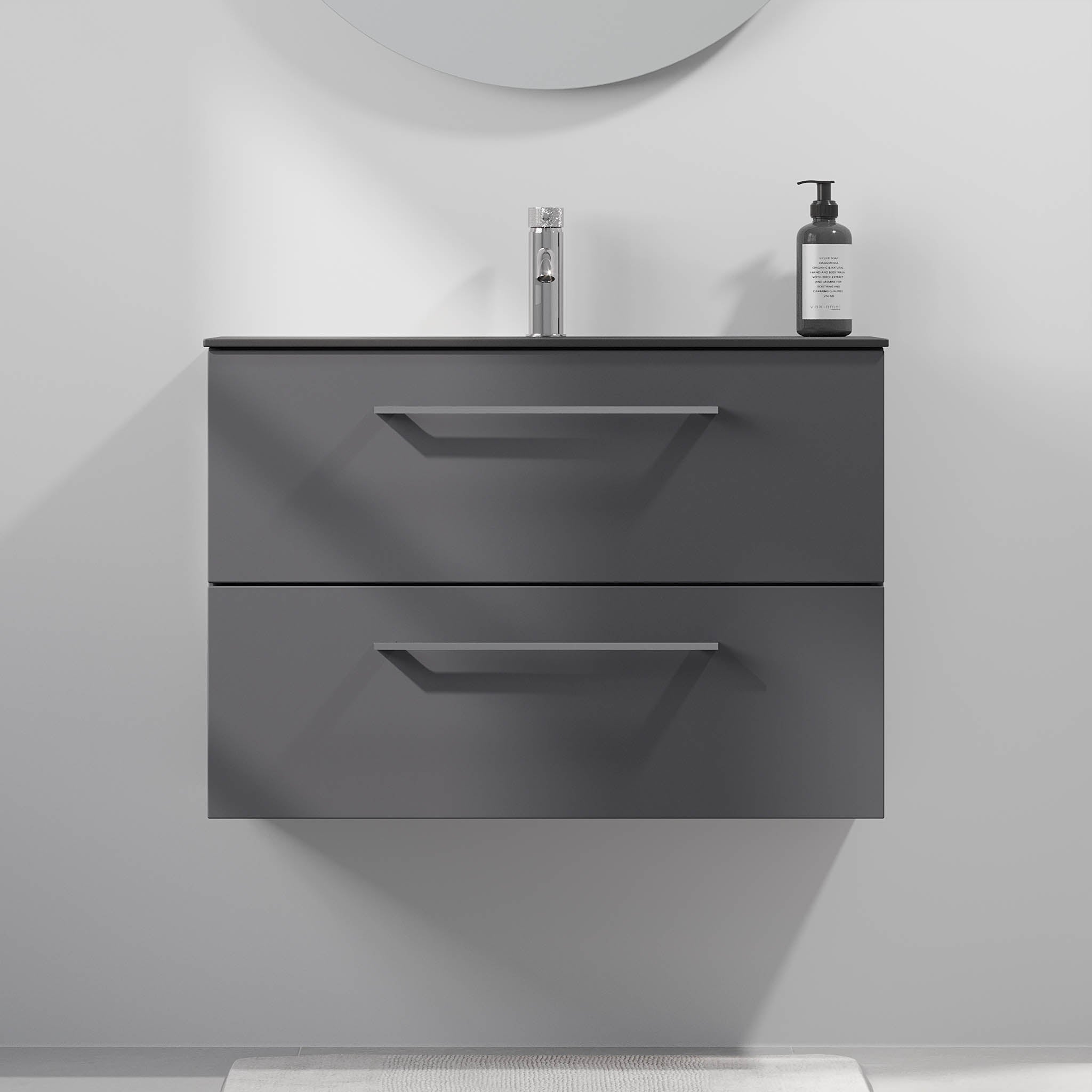 Horten Badrumsmöbel Slimline, Antracitgrå