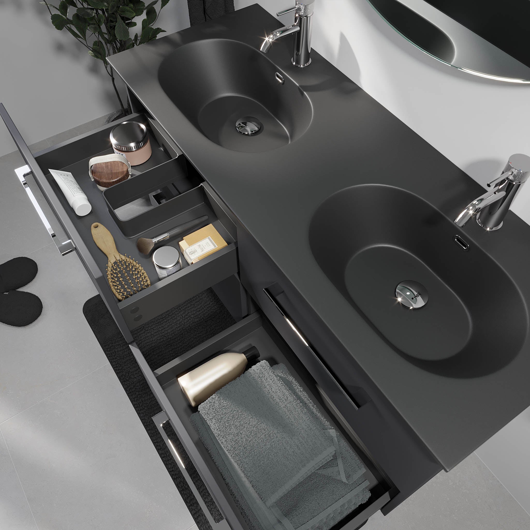 Horten, Furniture Set - Code, Grey Anthracite - 80 cm - MASTERSTORE - 8595677190892 - Furniture Set - Code - 75 - 080 - 60 - 43 - 40 - 8595677190892