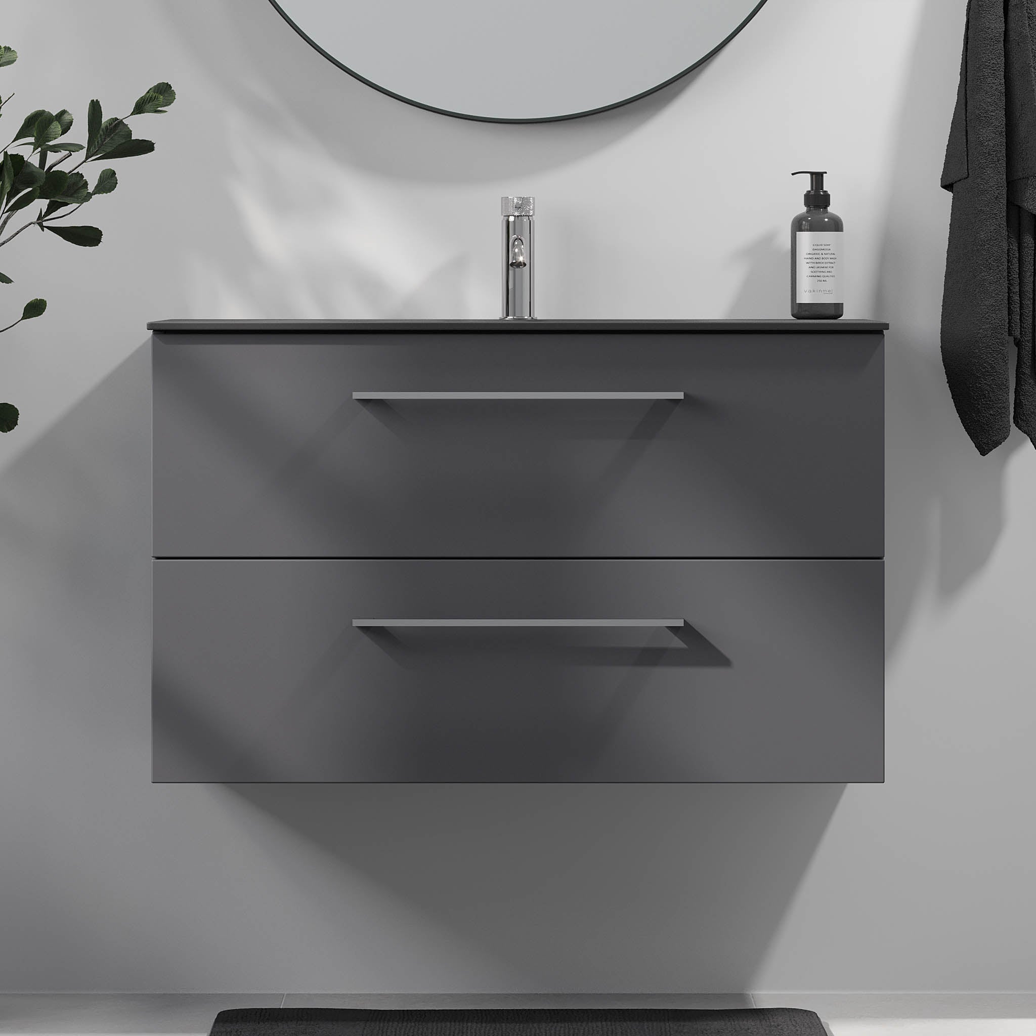 Horten, Furniture Set - Code, Grey Anthracite - 80 cm - MASTERSTORE - 8595677190892 - Furniture Set - Code - 75 - 080 - 60 - 43 - 40 - 8595677190892