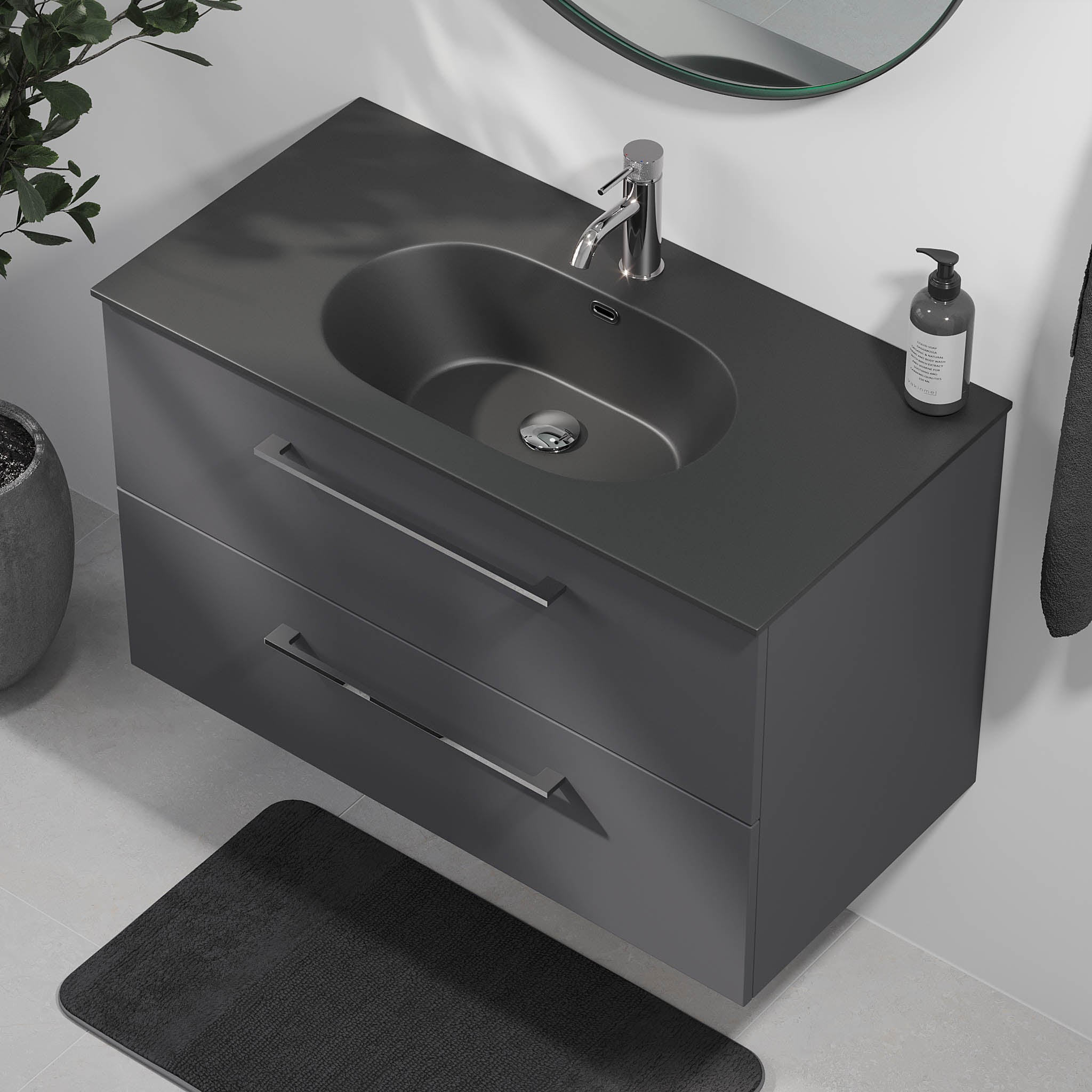 Horten, Furniture Set - Code, Grey Anthracite - 80 cm - MASTERSTORE - 8595677190892 - Furniture Set - Code - 75 - 080 - 60 - 43 - 40 - 8595677190892