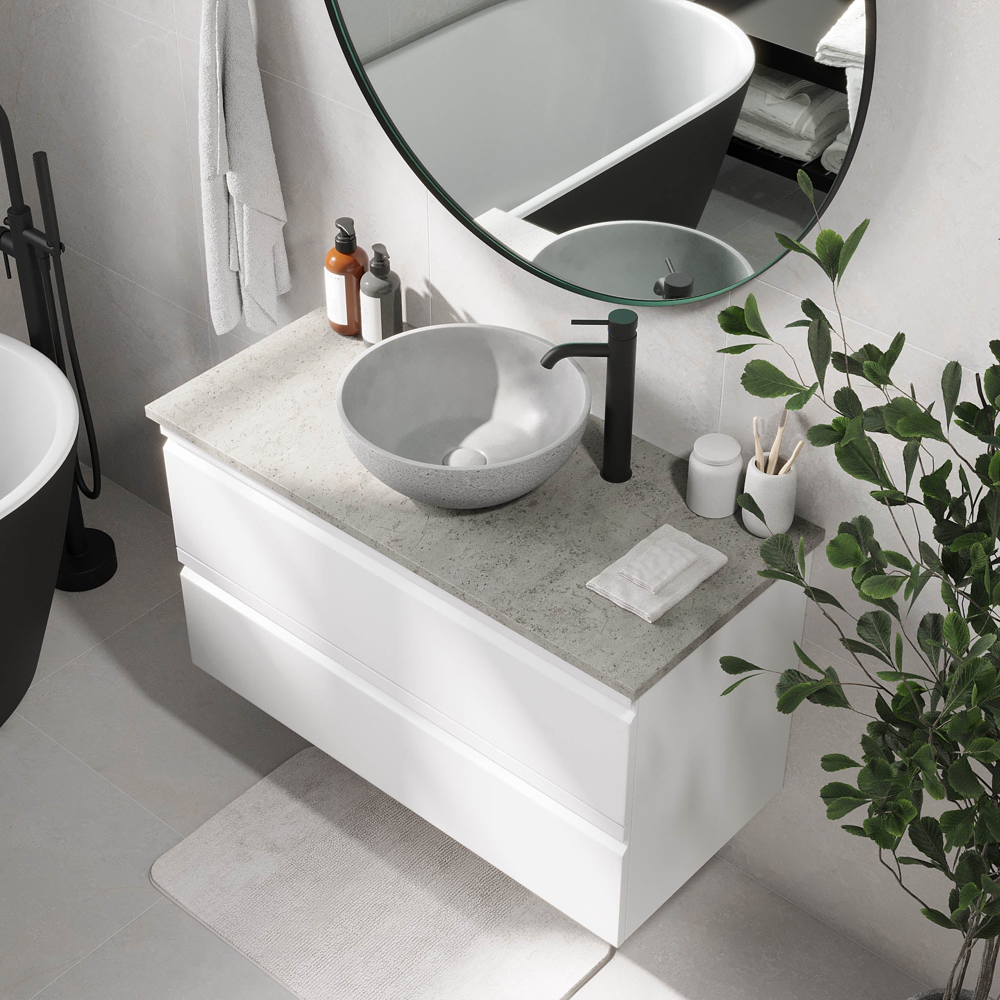 Bardufoss, Furniture Set - Code, White Mat - 60 cm - MASTERSTORE - 8595677191004 - Furniture Set - Code - 74 - 060 - 14 - 01 - 40 - 8595677191004