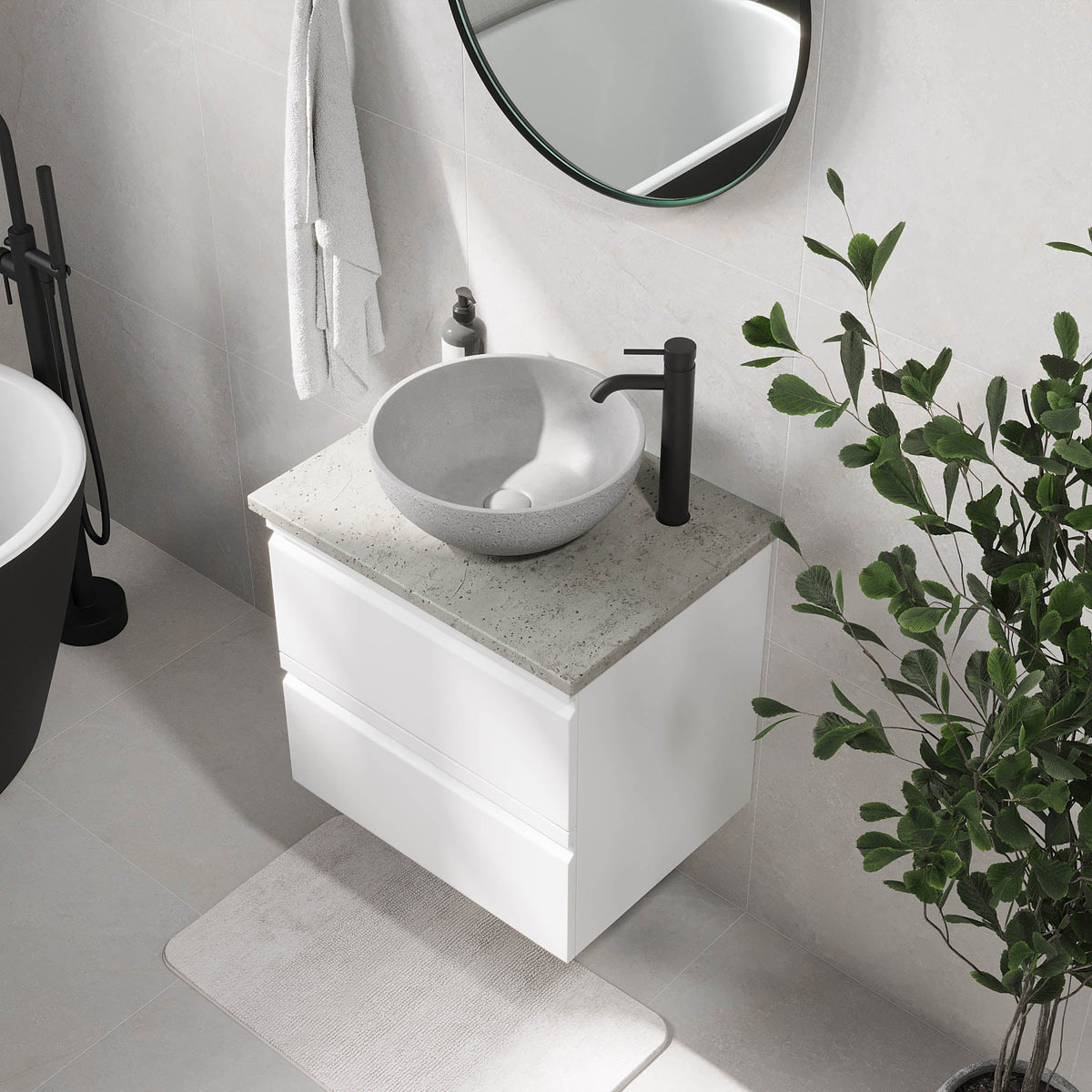 Bardufoss, Furniture Set - Basin & Cabinet, White Mat - 120 cm - MASTERSTORE - 8595677191059 - Furniture Set - Code - 74-120-14-01-42 - 8595677191059