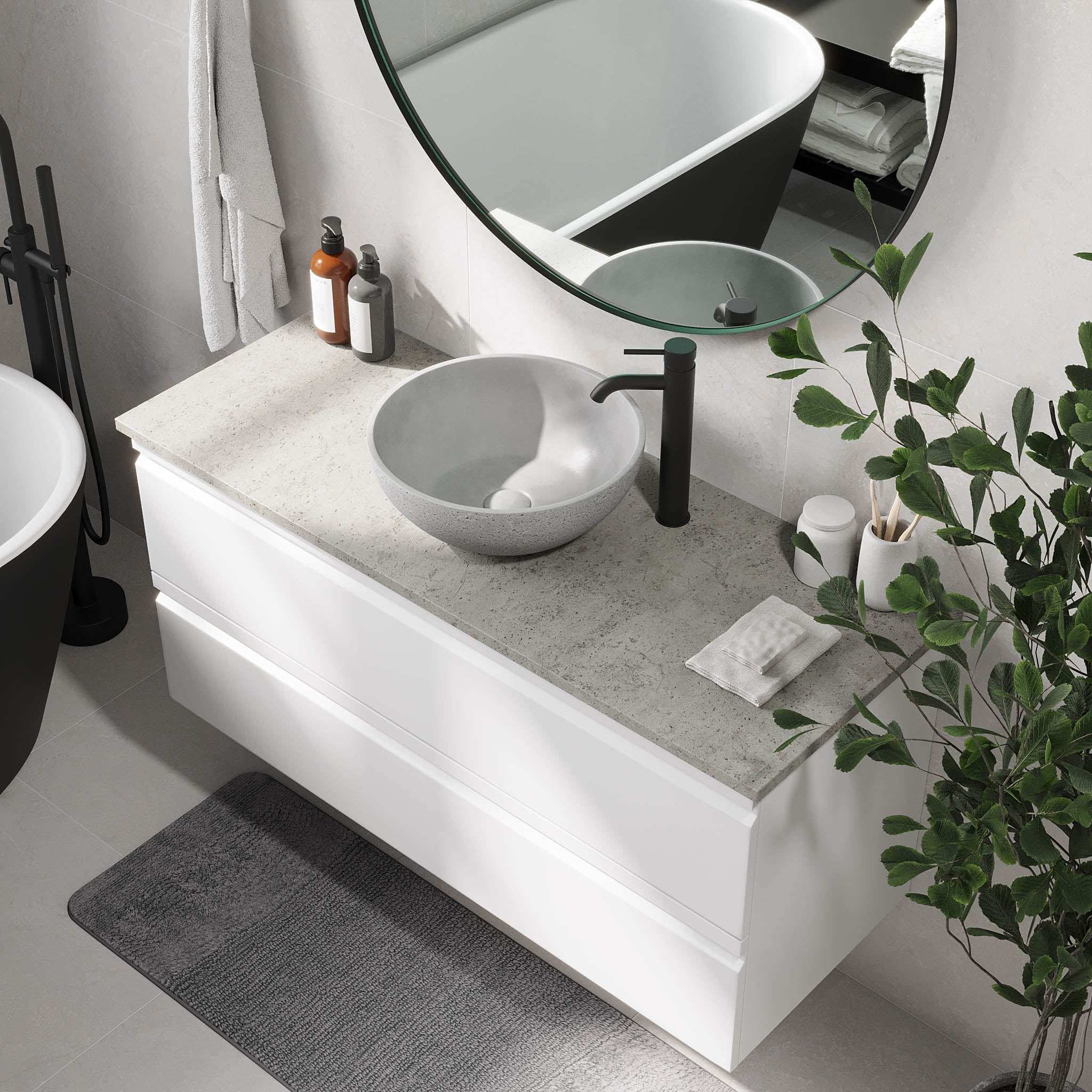 Bardufoss, Furniture Set - Code, White Mat - 120 cm - MASTERSTORE - 8595677191059 - Furniture Set - Code - 74 - 120 - 14 - 01 - 42 - 8595677191059