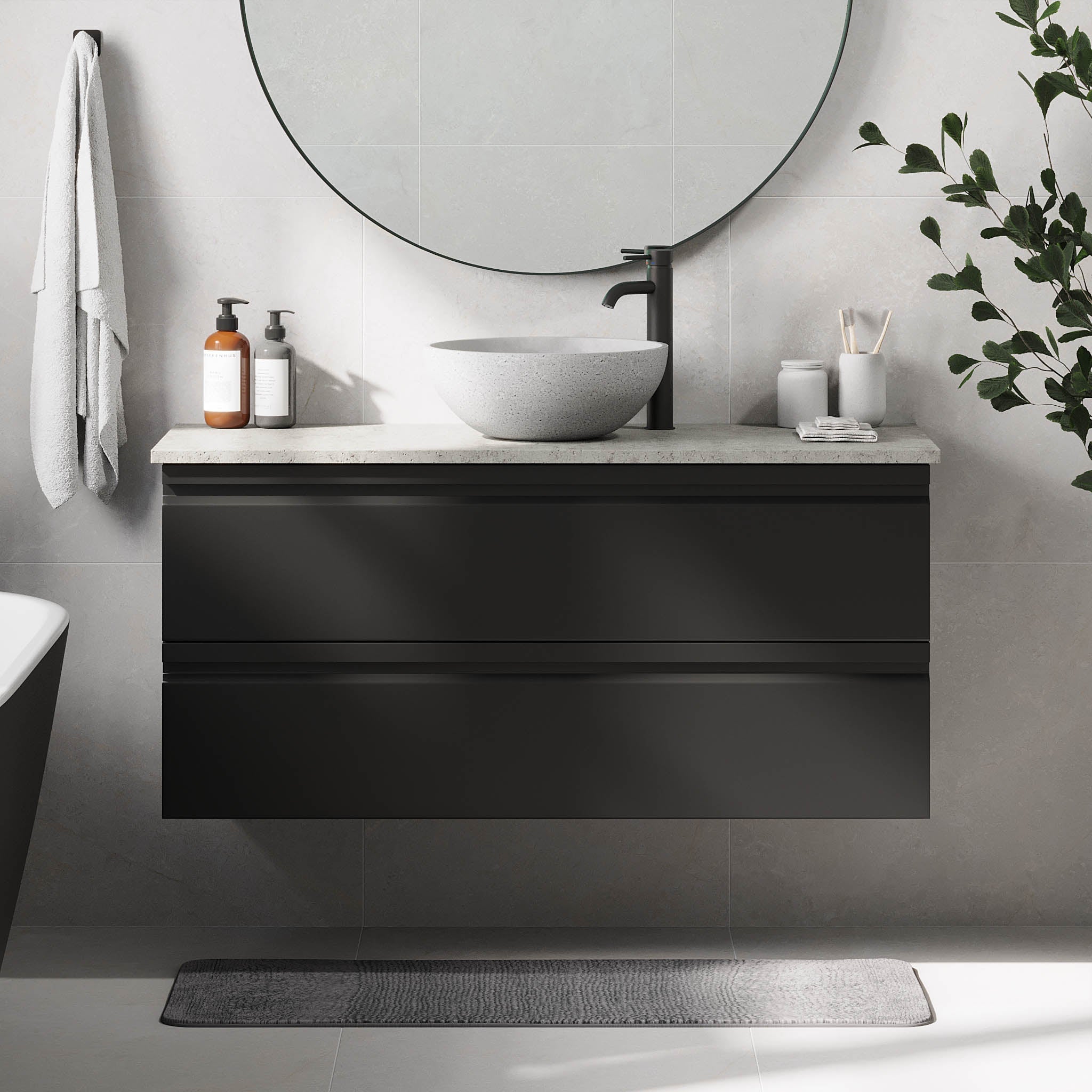 Bardufoss, Furniture Set - Code, Black Mat - 120 cm - MASTERSTORE - 8595677191110 - Furniture Set - Code - 74 - 120 - 14 - 02 - 42 - 8595677191110