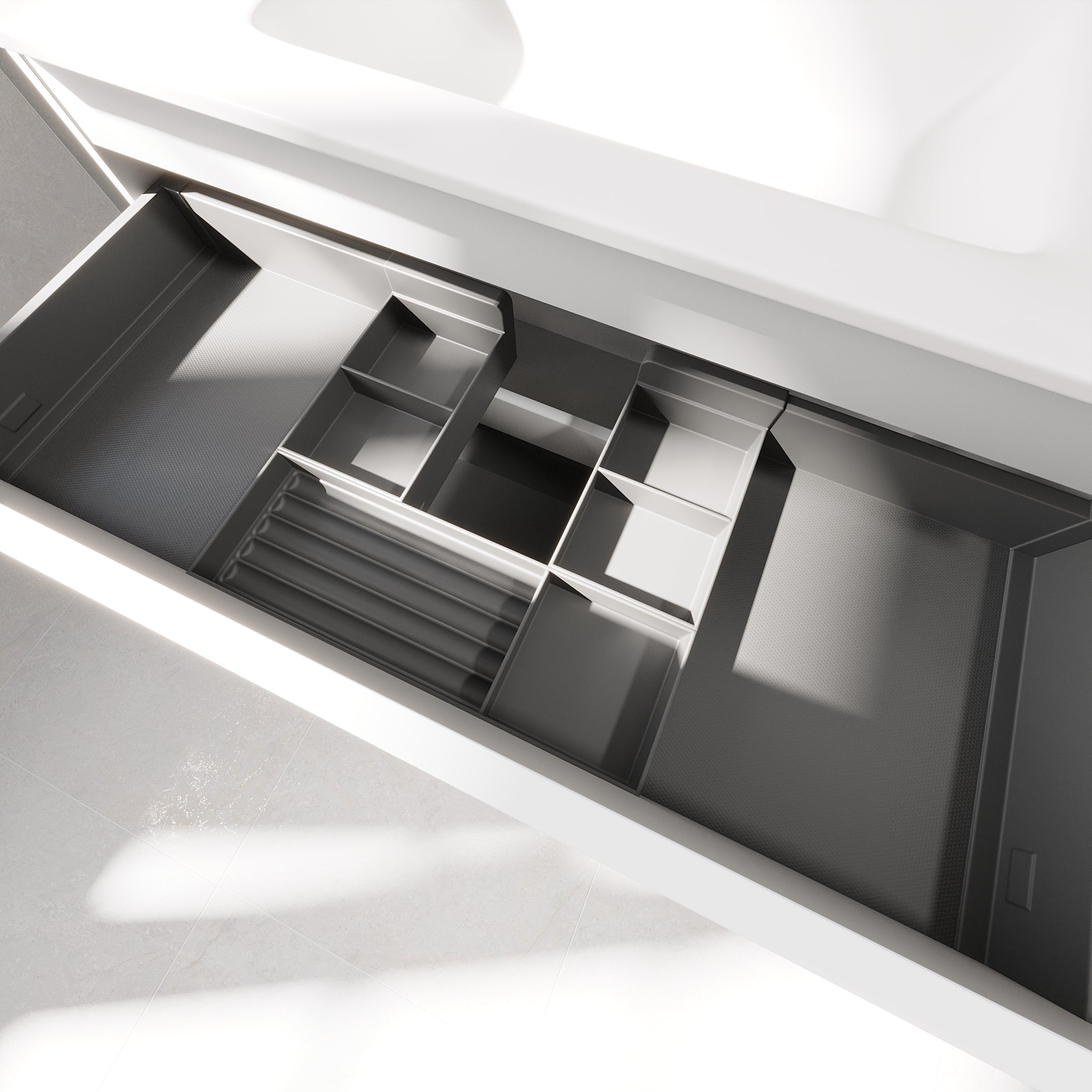Odda, Furniture Set - Basin & Cabinet, White Mat - 60 cm - MASTERSTORE - 8595677191189 - Furniture Set - Code - 74-060-16-01-40 - 8595677191189