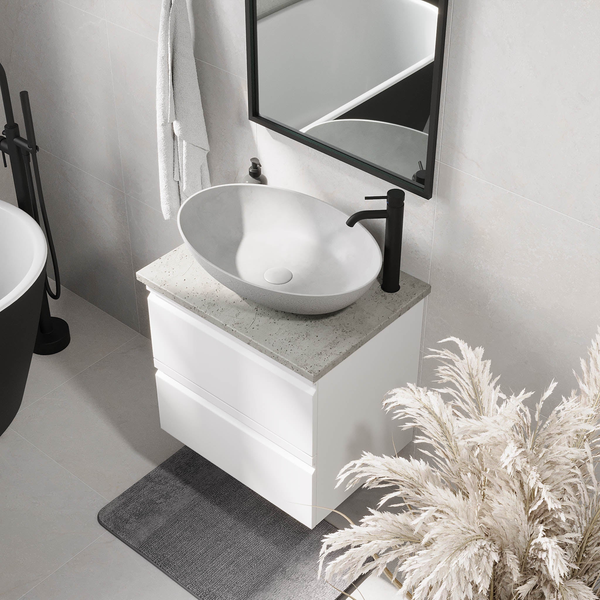 Odda, Furniture Set - Code, White Mat - 120 cm - MASTERSTORE - 8595677191219 - Furniture Set - Code - 74 - 120 - 16 - 01 - 40 - 8595677191219