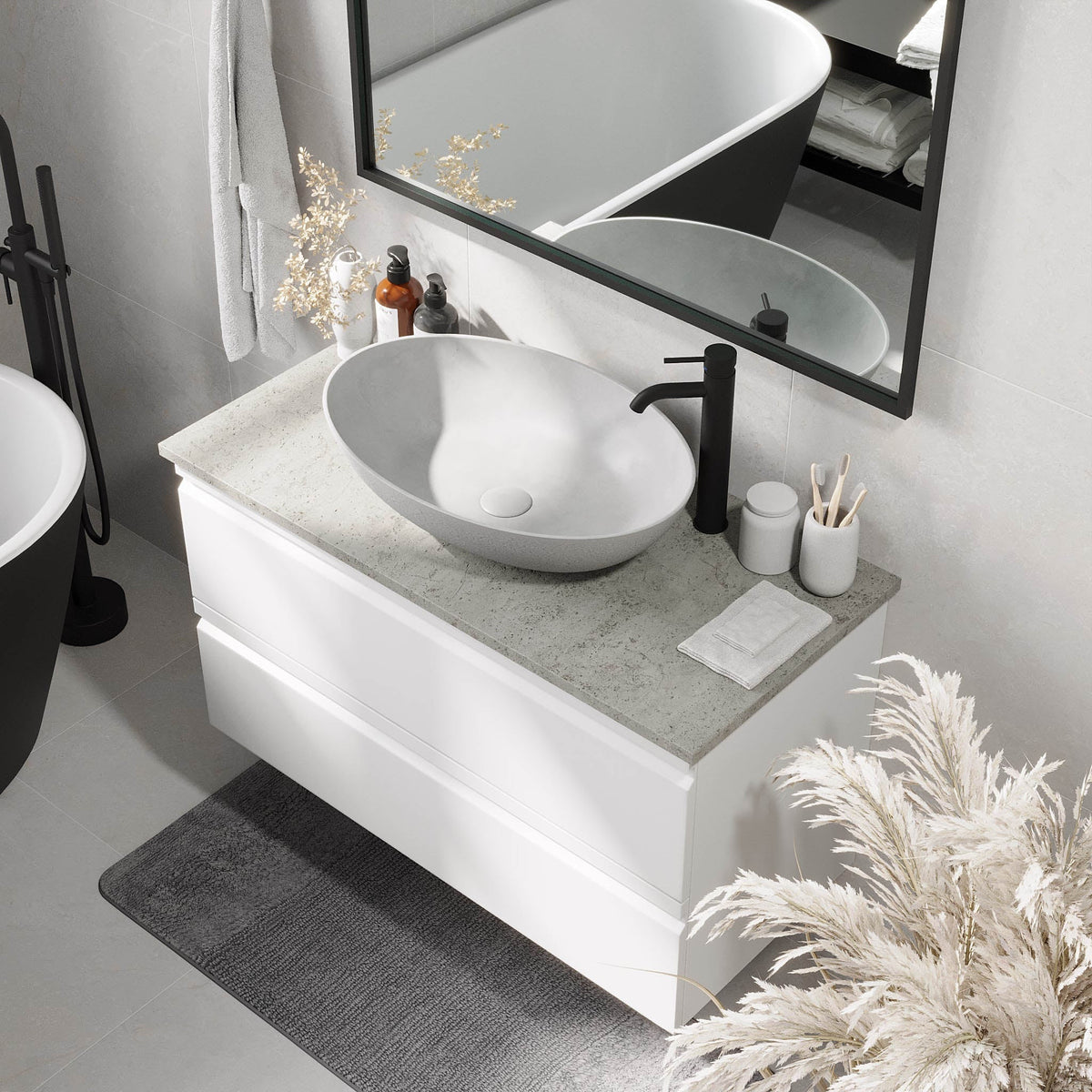 Odda, Furniture Set - Code, White Mat - 120 cm - MASTERSTORE - 8595677191233 - Furniture Set - Code - 74 - 120 - 16 - 01 - 42 - 8595677191233
