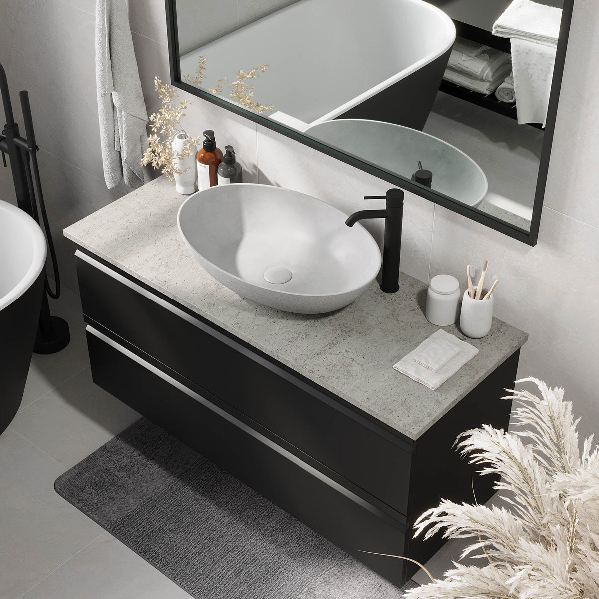 Odda, Furniture Set - Code, Black Mat - 80 cm - MASTERSTORE - 8595677191257 - Furniture Set - Code - 74 - 080 - 16 - 02 - 40 - 8595677191257