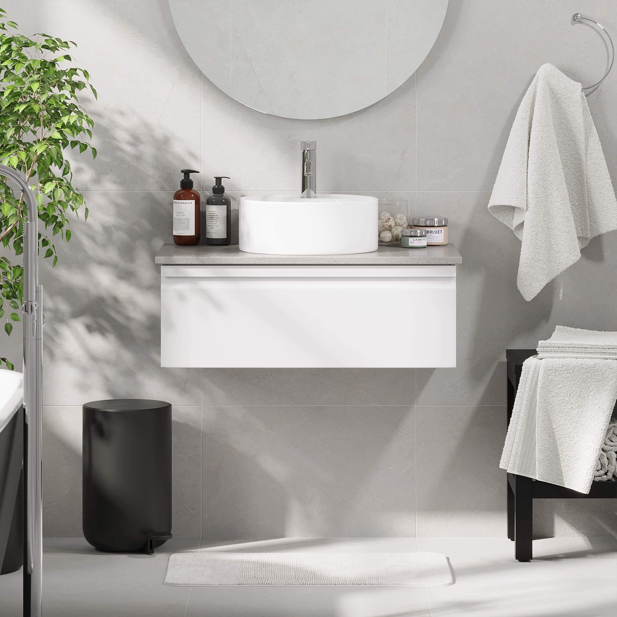 Mirage, Furniture Set - Code, White Mat - 80 cm - MASTERSTORE - 8595677192599 - Furniture Set - Code - 89 - 080 - 03 - 01 - 40 - 8595677192599