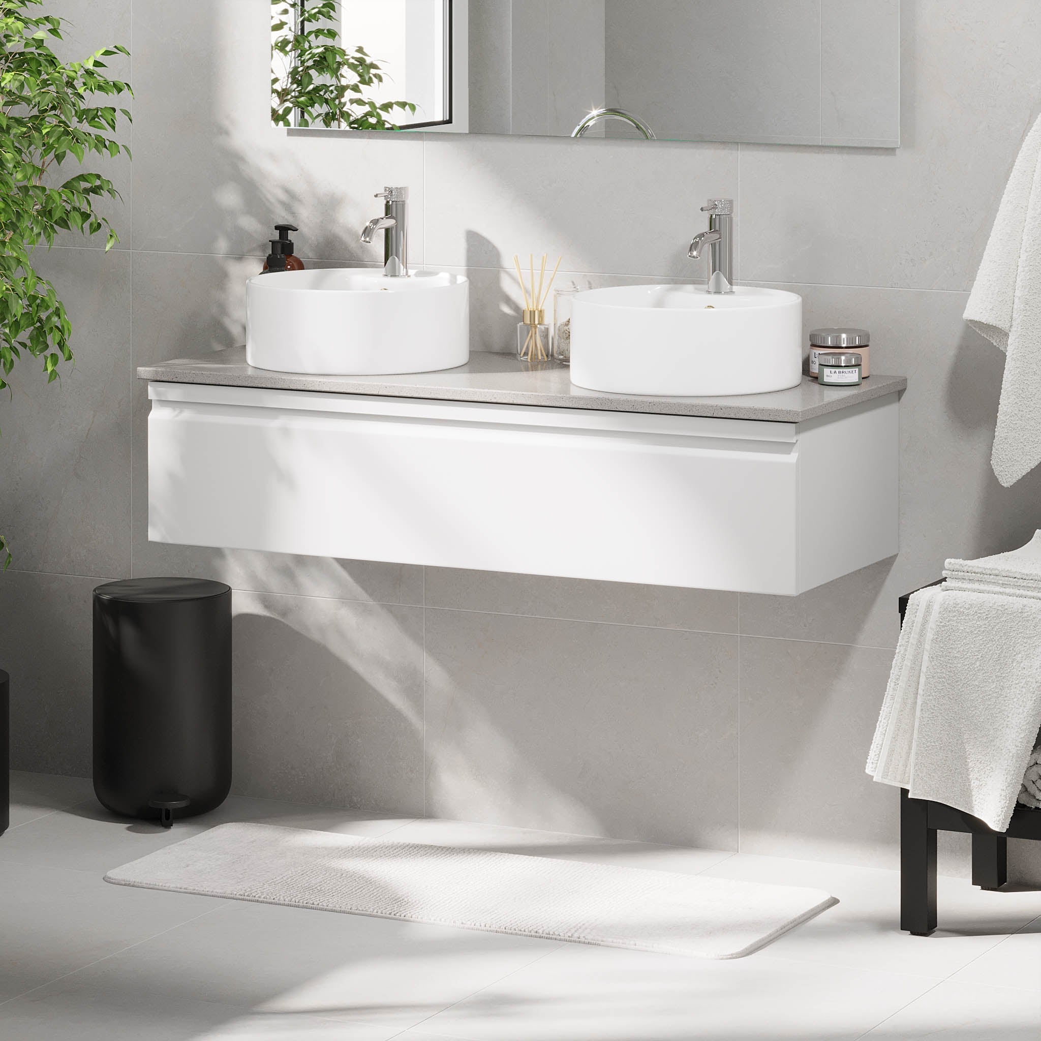 Mirage, Furniture Set - Code, White Mat - 120 cm - MASTERSTORE - 8595677192636 - Furniture Set - Code - 89 - 120 - 03 - 01 - 40 - 8595677192636