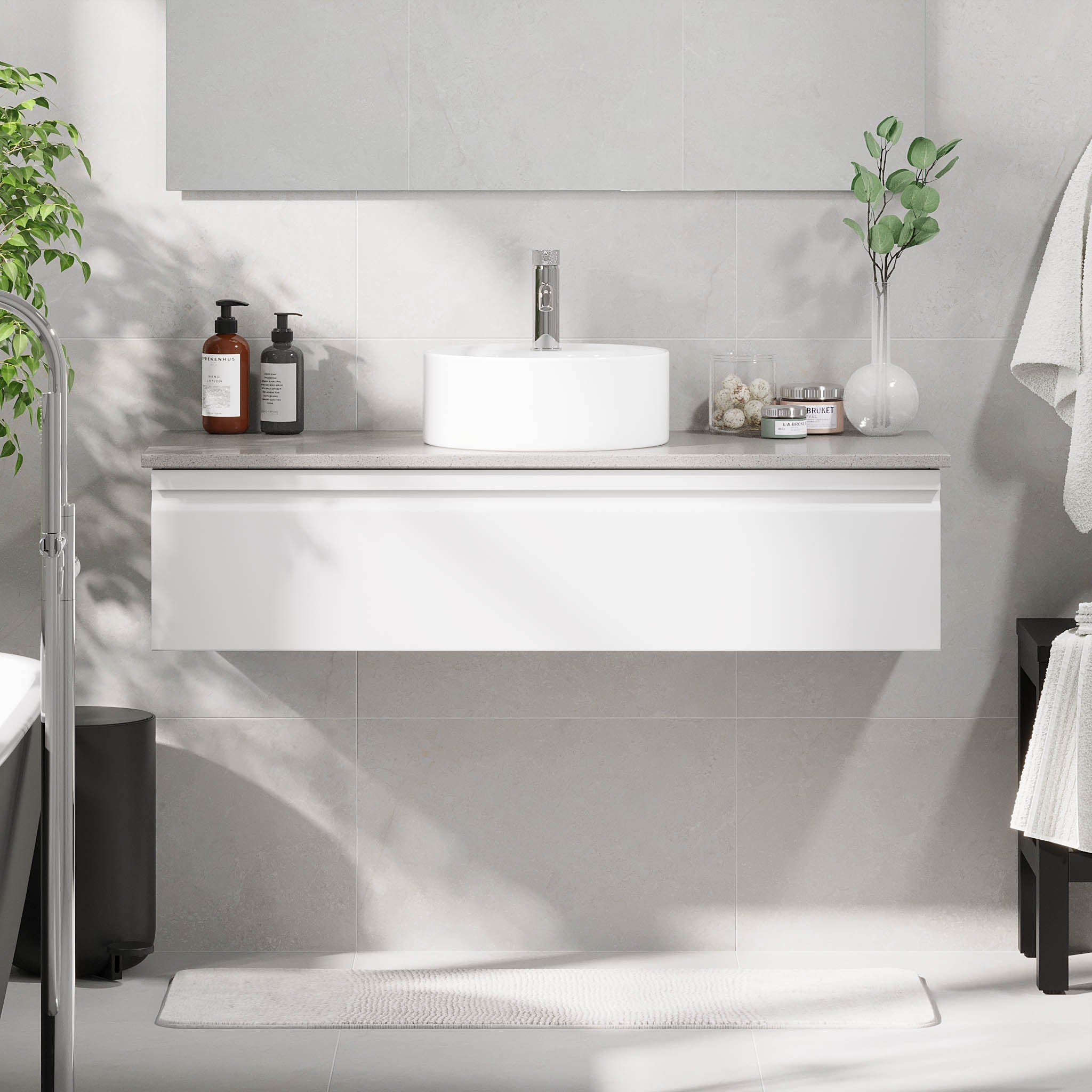 Mirage, Furniture Set - Code, White Mat - 120 cm - MASTERSTORE - 8595677192636 - Furniture Set - Code - 89 - 120 - 03 - 01 - 40 - 8595677192636