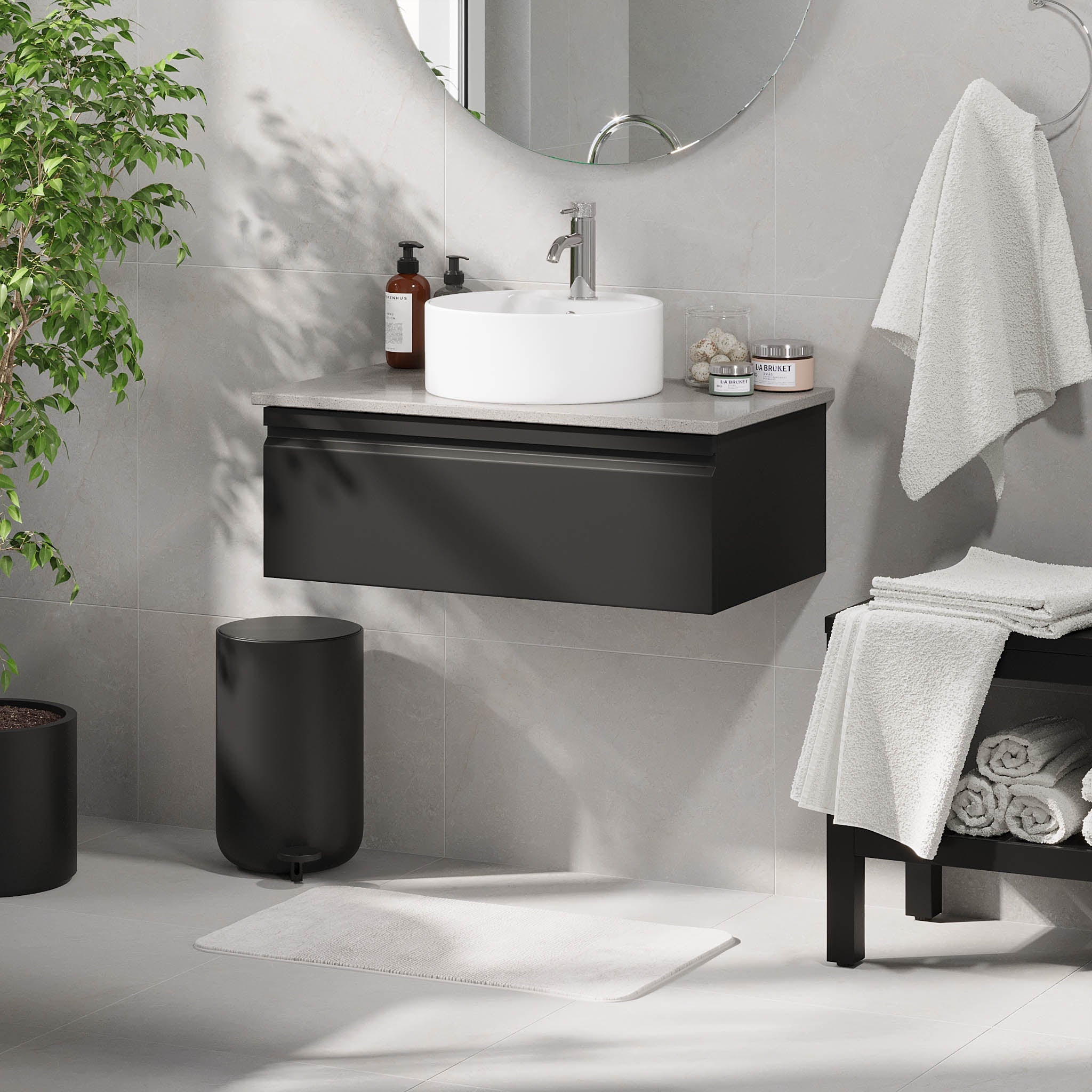 Mirage, Furniture Set - Code, Black Mat - 80 cm - MASTERSTORE - 8595677192735 - Furniture Set - Code - 89 - 080 - 03 - 02 - 40 - 8595677192735
