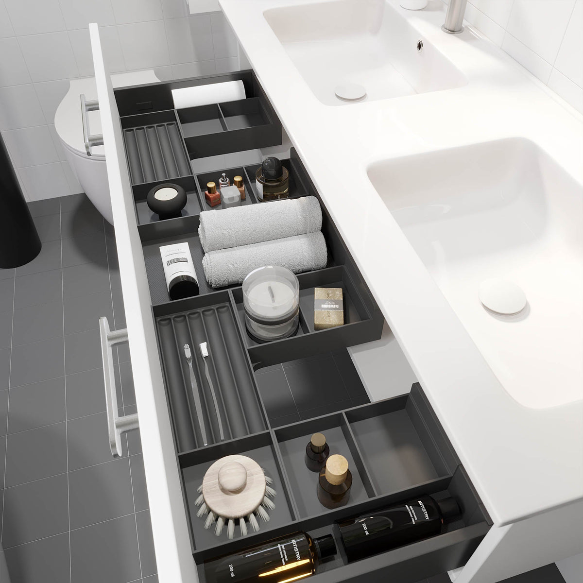 Colina, Furniture Set - Basin & Cabinet, White Mat - 80 cm - MASTERSTORE - 8595677192889 - Furniture Set - Code - 85-080-50-01-40 - 8595677192889