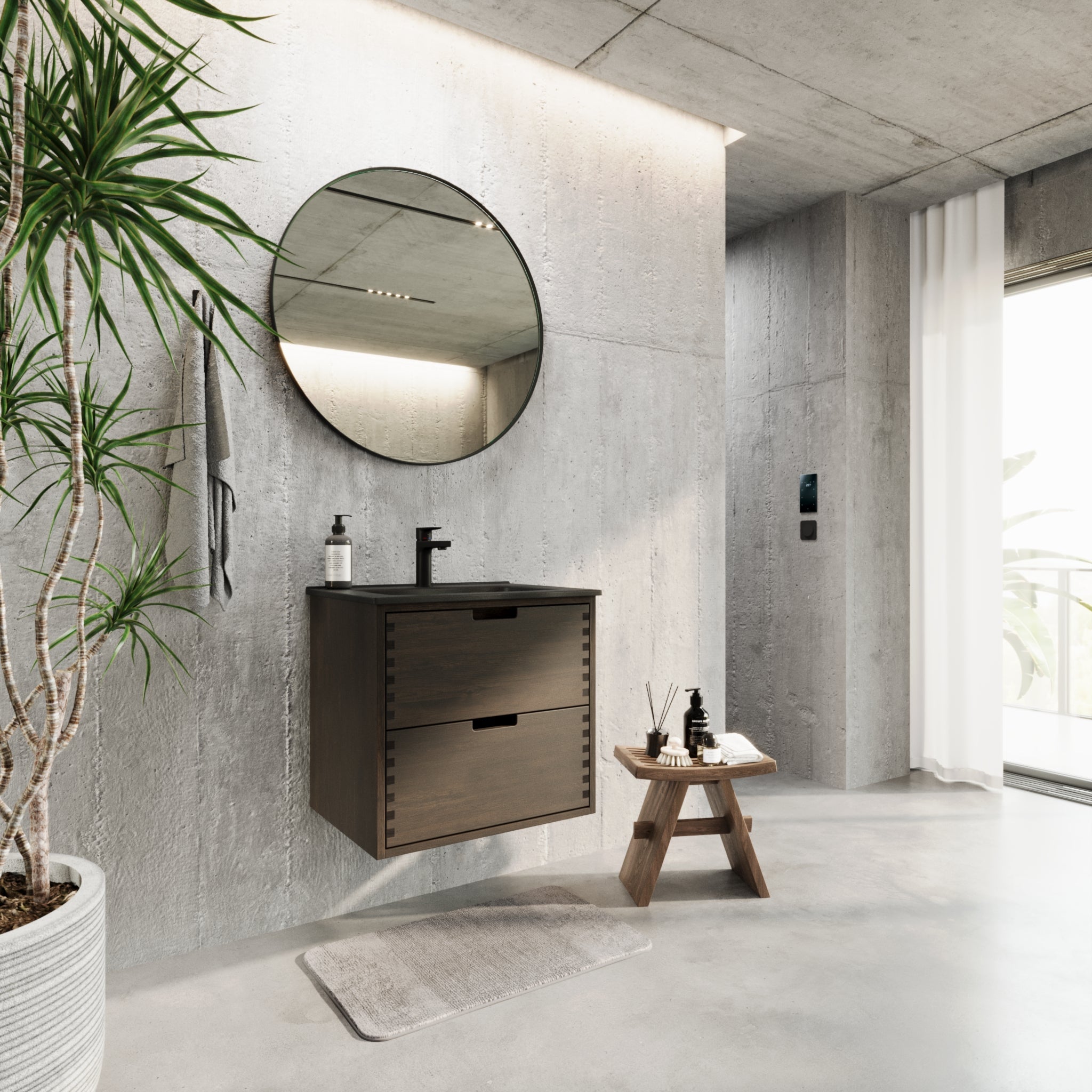 Troldeskoven Badrumsmöbel, Svart Ek