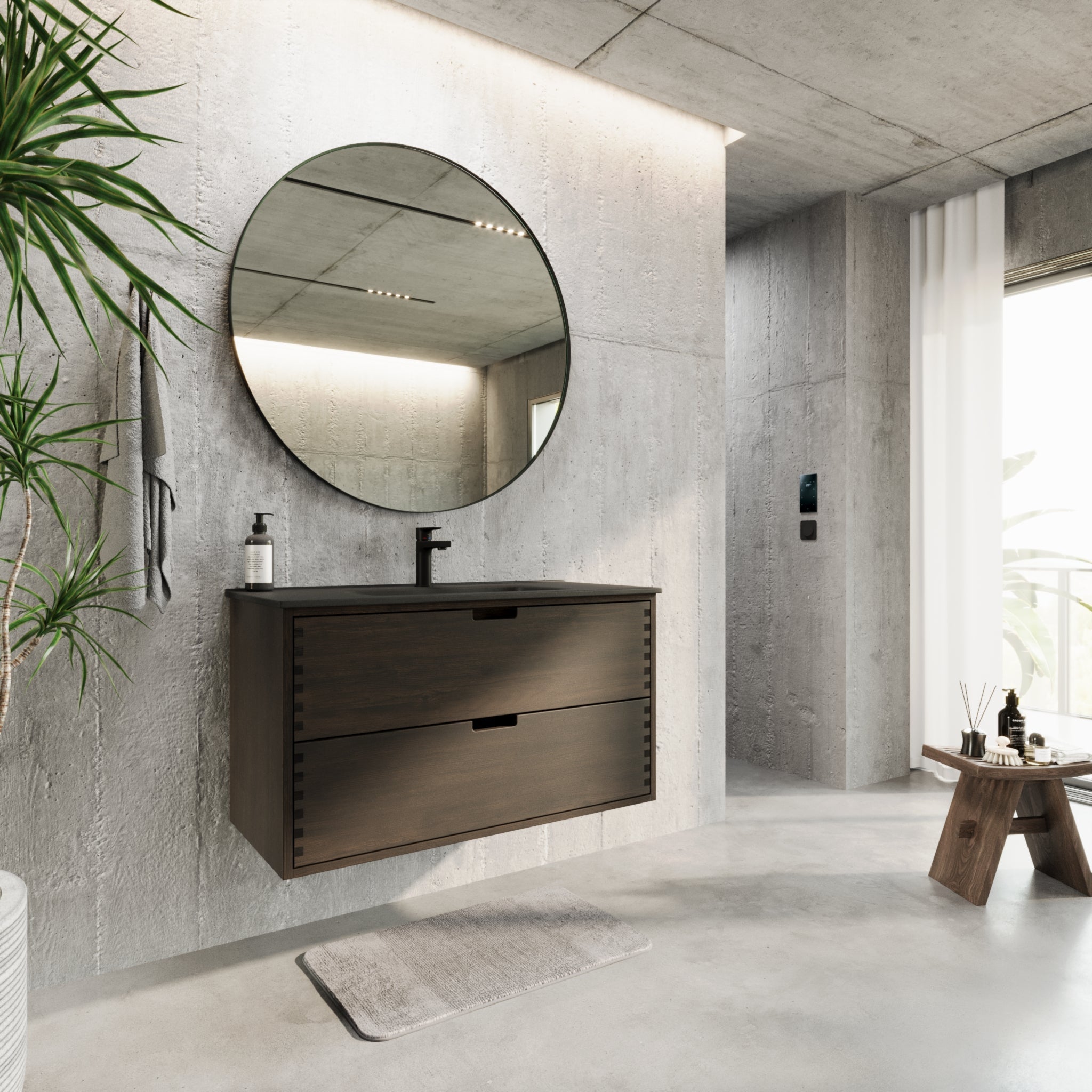 Troldeskoven Badrumsmöbel, Svart Ek