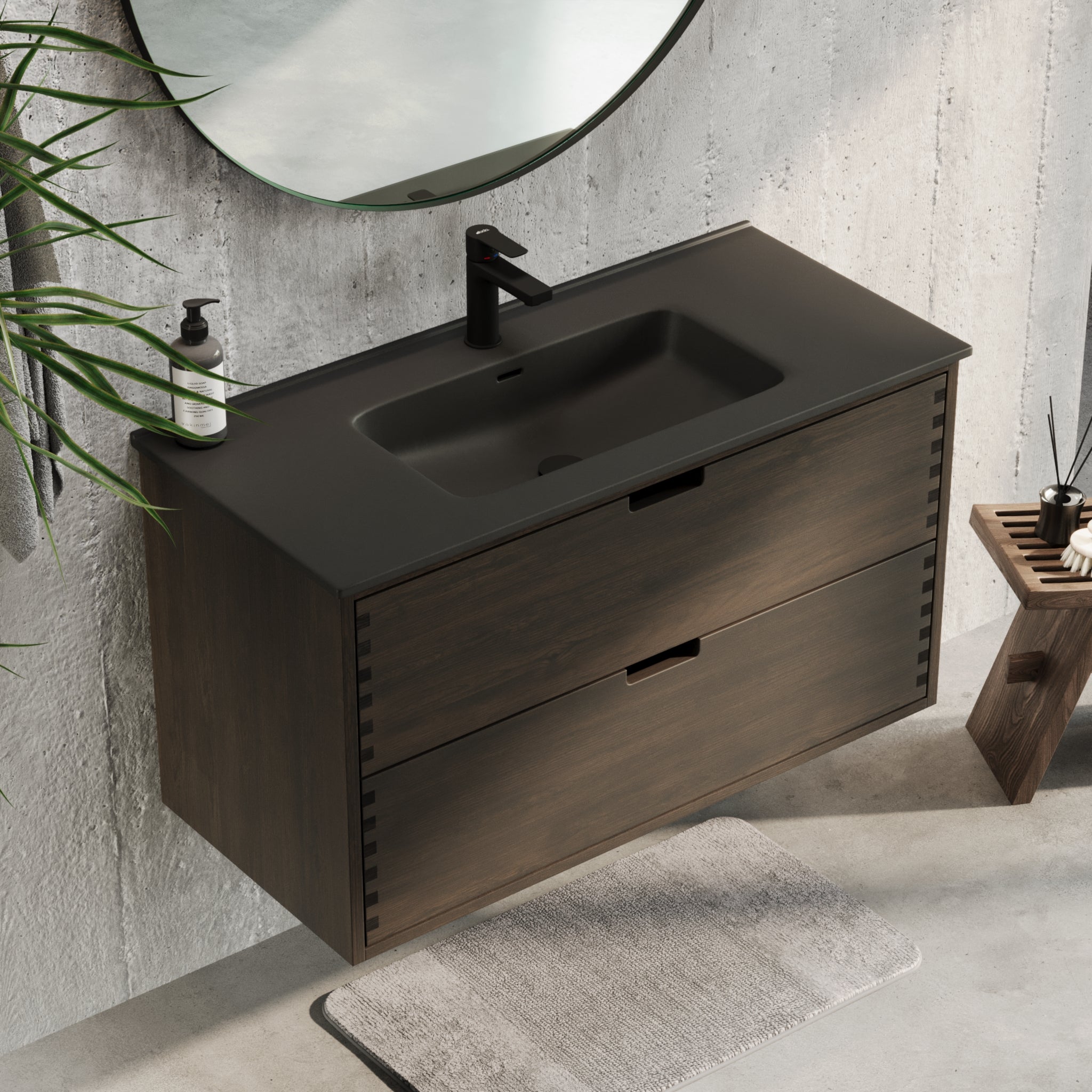 Troldeskoven Badrumsmöbel, Svart Ek