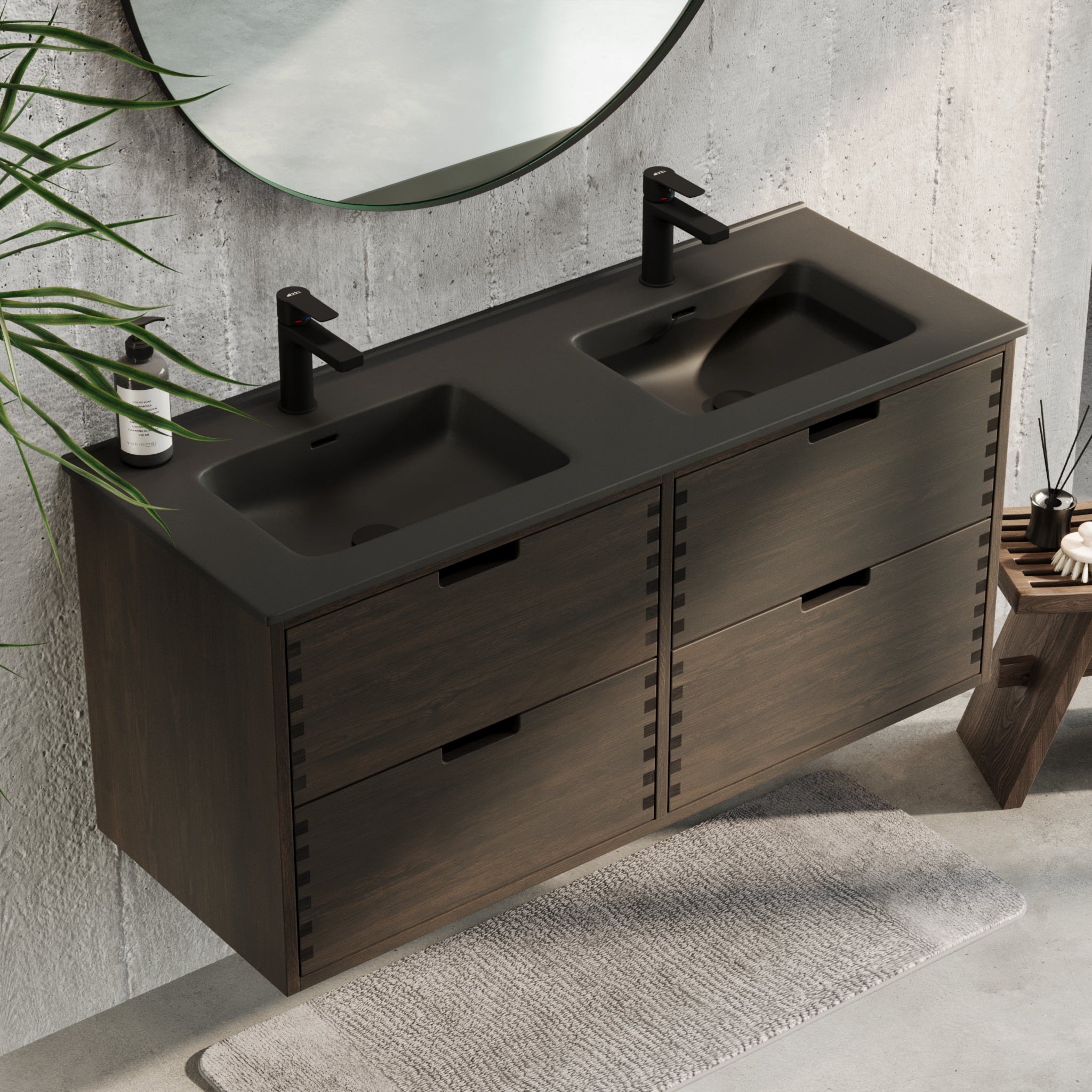 Troldeskoven Badrumsmöbel, Svart Ek