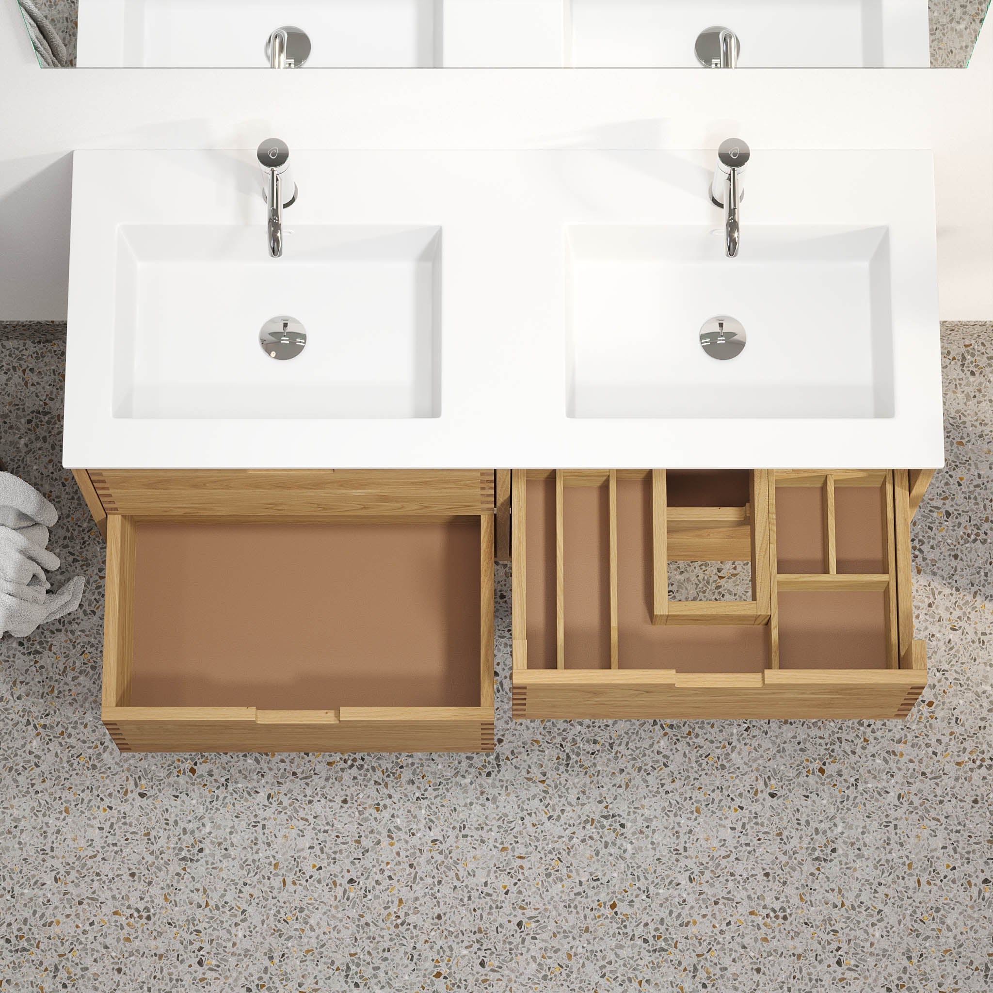 Egeskov, Furniture Set - Basin & Cabinet, Oak - 80 cm - MASTERSTORE - 8595677194012 - Furniture Set - Code - 96-080-52-86-40 - 8595677194012