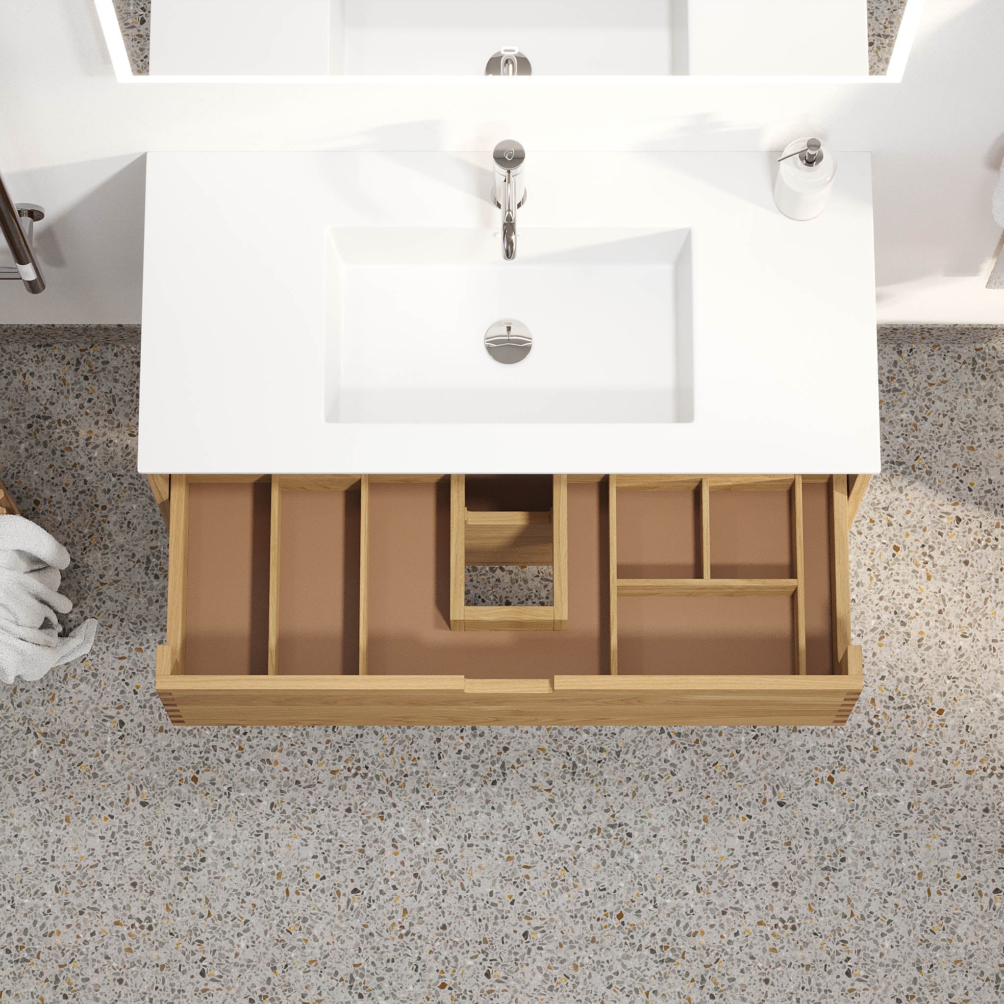 Egeskov, Furniture Set - Basin & Cabinet, Oak - 80 cm - MASTERSTORE - 8595677194012 - Furniture Set - Code - 96-080-52-86-40 - 8595677194012