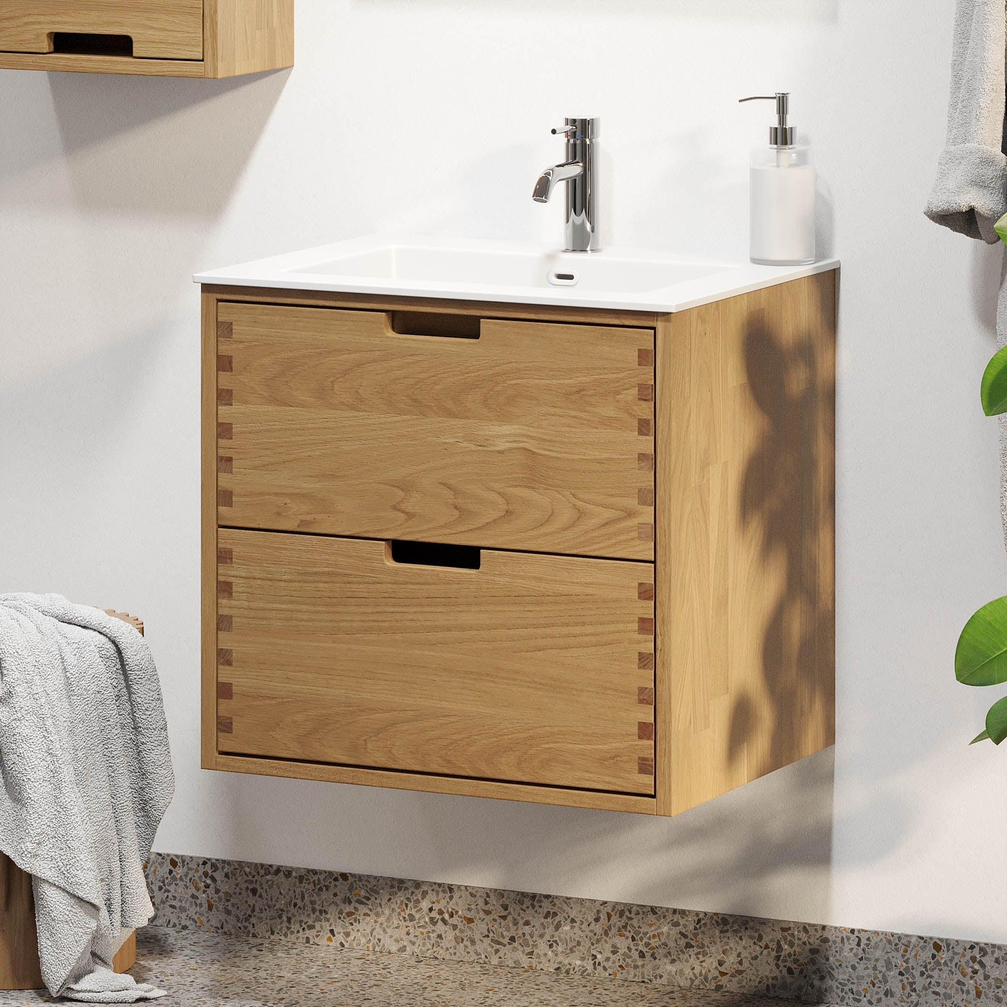 Egeskov, Furniture Set - Basin & Cabinet, Oak - 120 cm - MASTERSTORE - 8595677194036 - Furniture Set - Code - 96-120-52-86-40 - 8595677194036