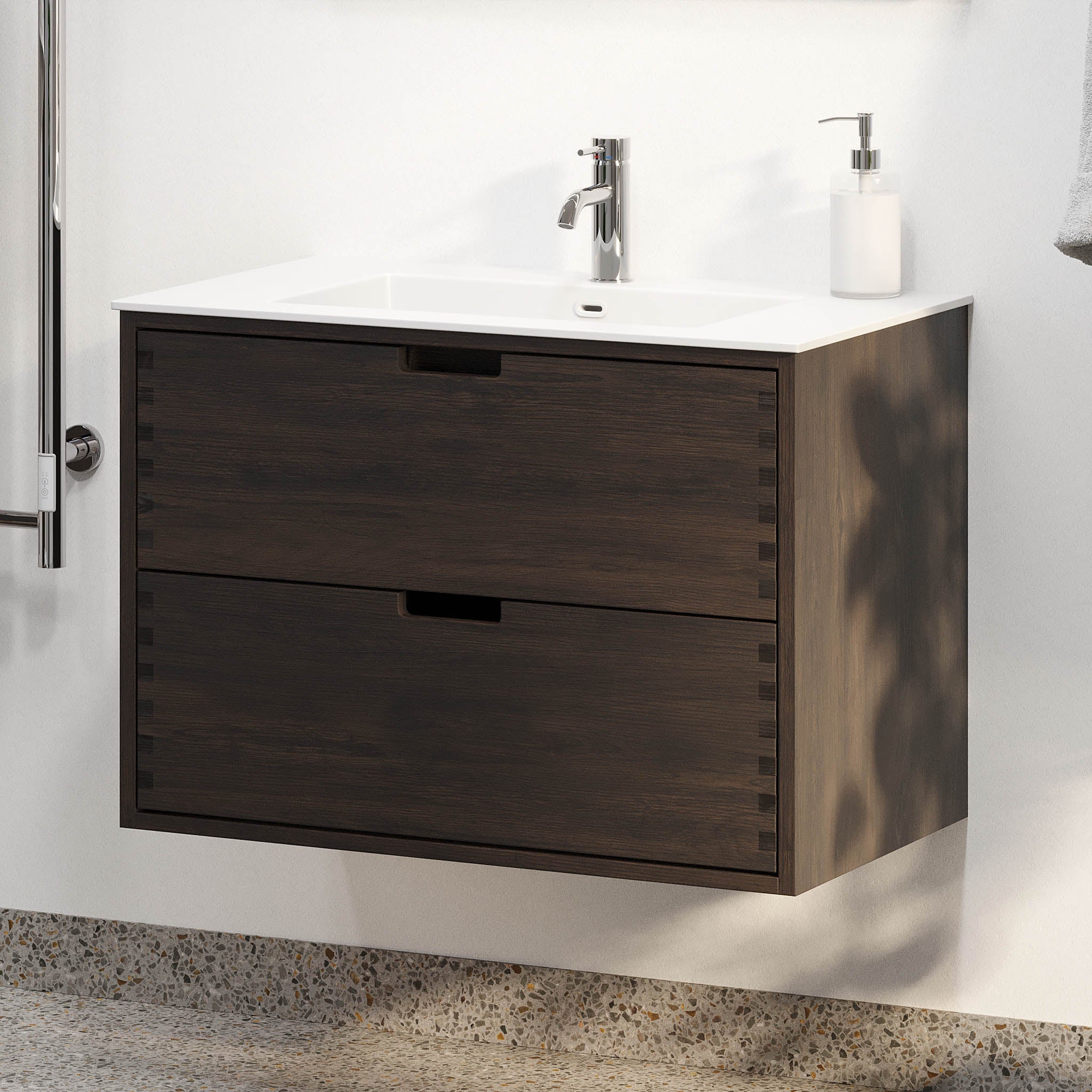 Egeskov, Furniture Set - Basin & Cabinet, Oak Black - 60 cm - MASTERSTORE - 8595677194043 - Furniture Set - Code - 96-060-52-82-40 - 8595677194043