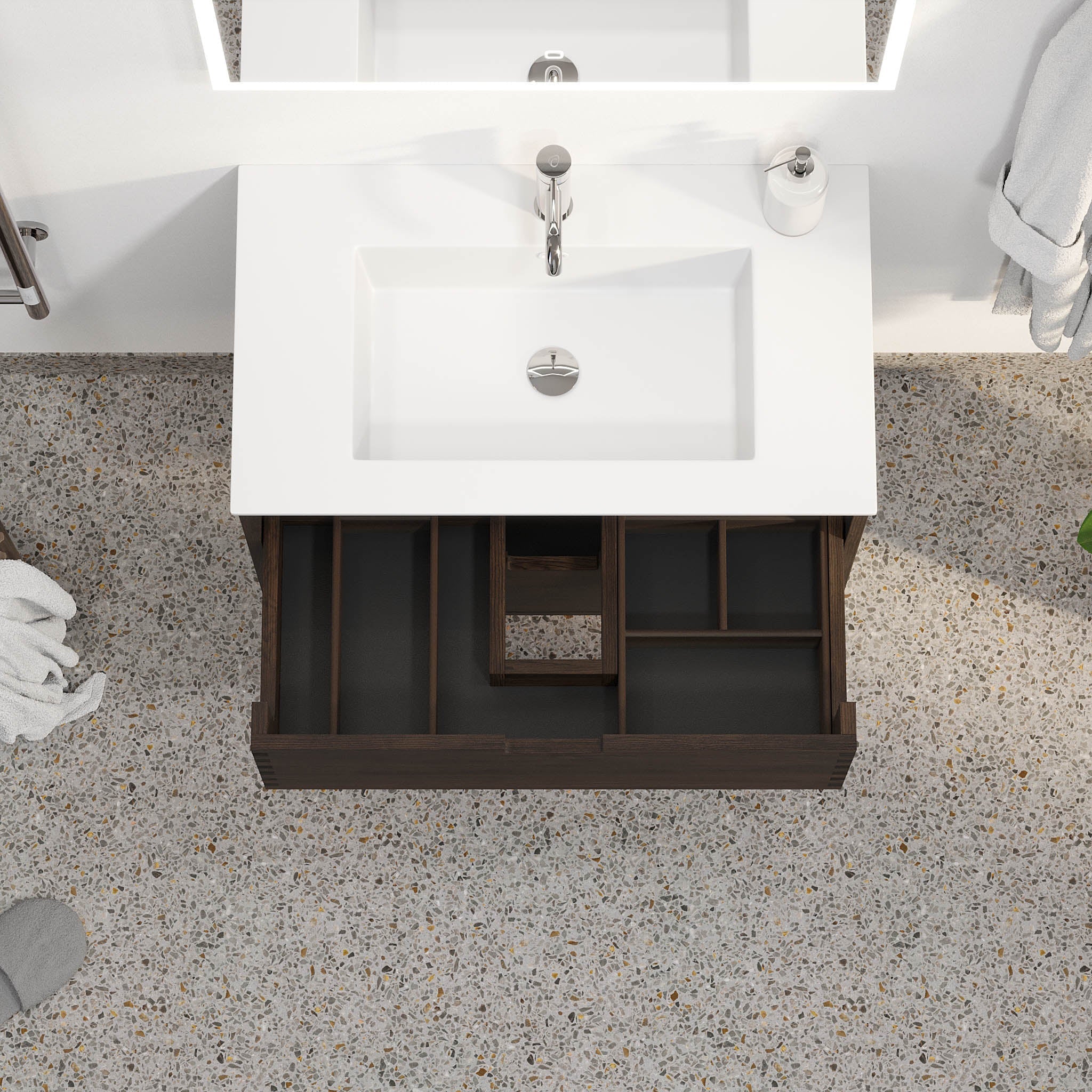 Egeskov, Furniture Set - Basin & Cabinet, Oak Black - 80 cm - MASTERSTORE - 8595677194050 - Furniture Set - Code - 96-080-52-82-40 - 8595677194050