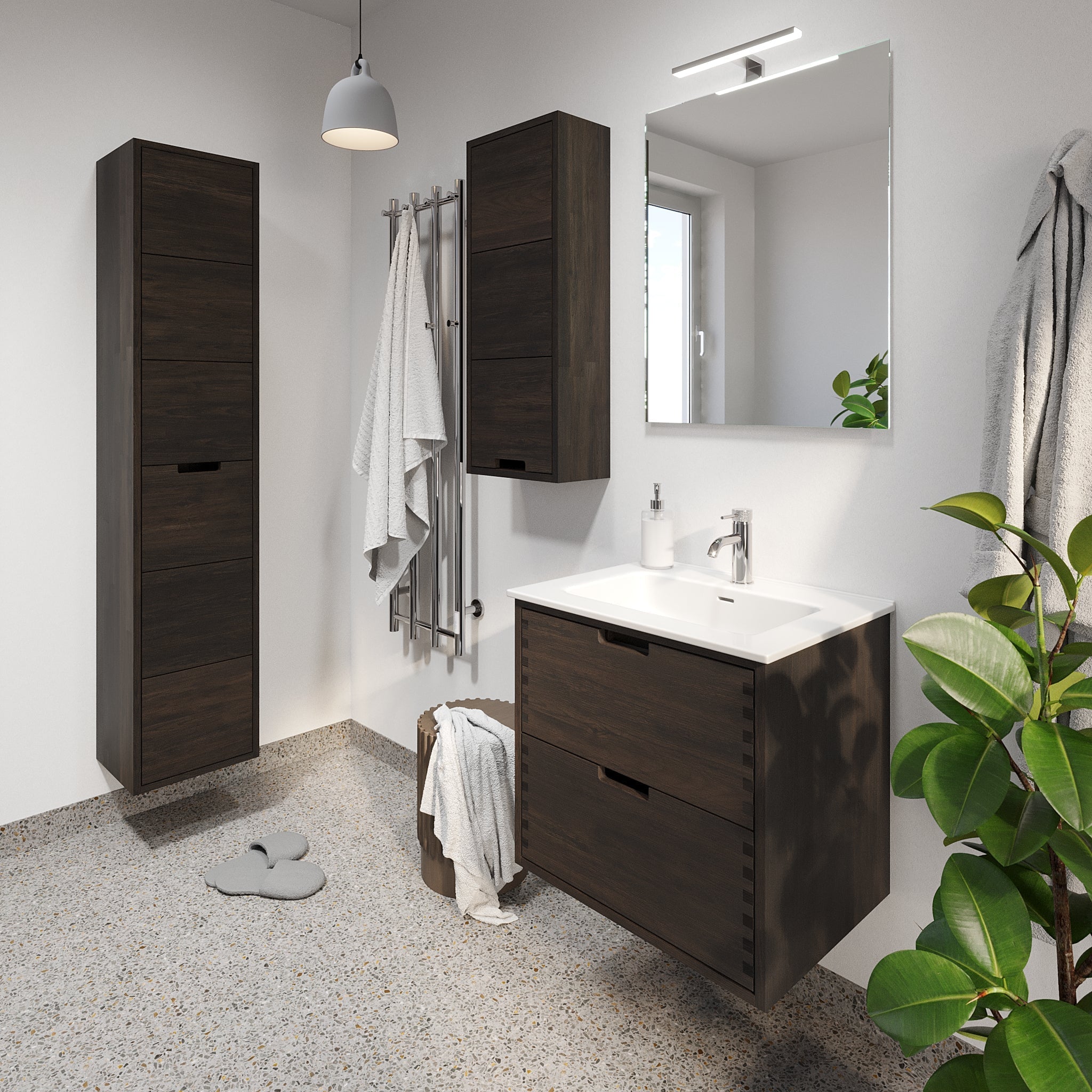 Egeskov, Furniture Set - High Cabinet, Oak Black - 35 cm - MASTERSTORE - 8595677194111 - Furniture Set - Code - 96-035-52-82-41 - 8595677194111